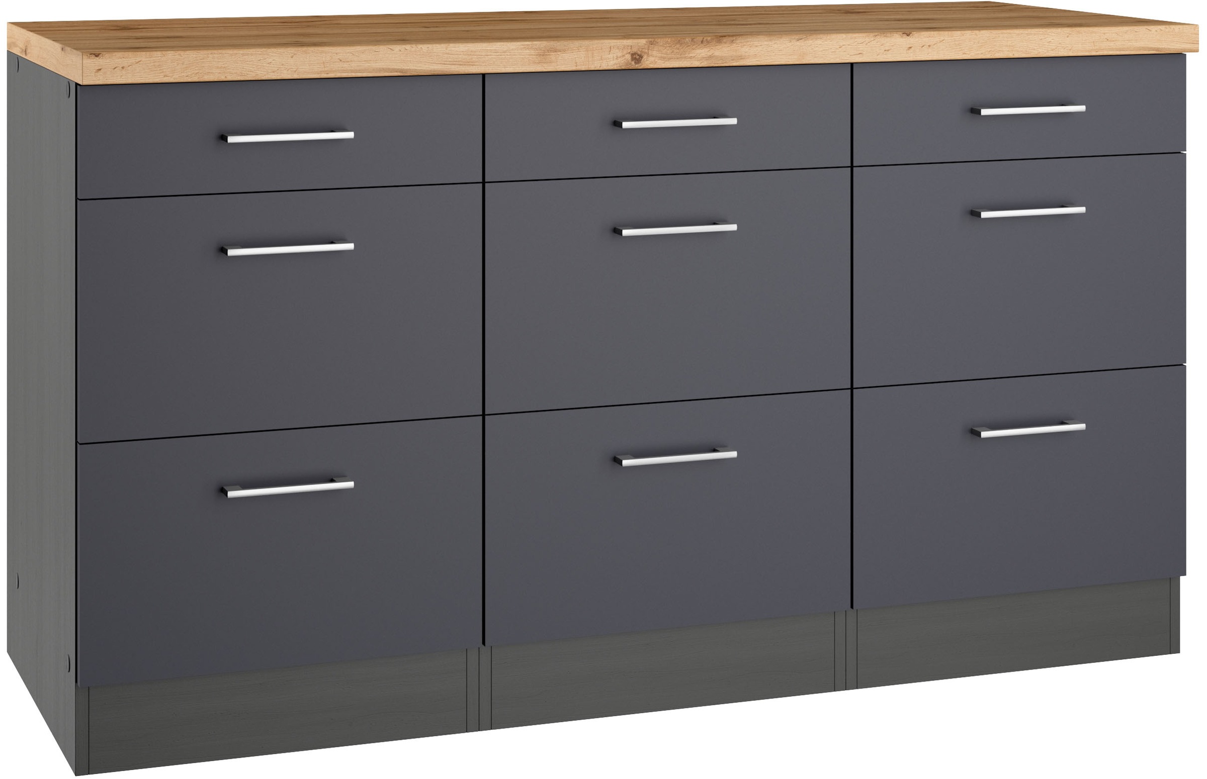 KOCHSTATION Unterschrank »KS-Milan« Auszugschrank 150 cm, matte oder hochgl günstig online kaufen