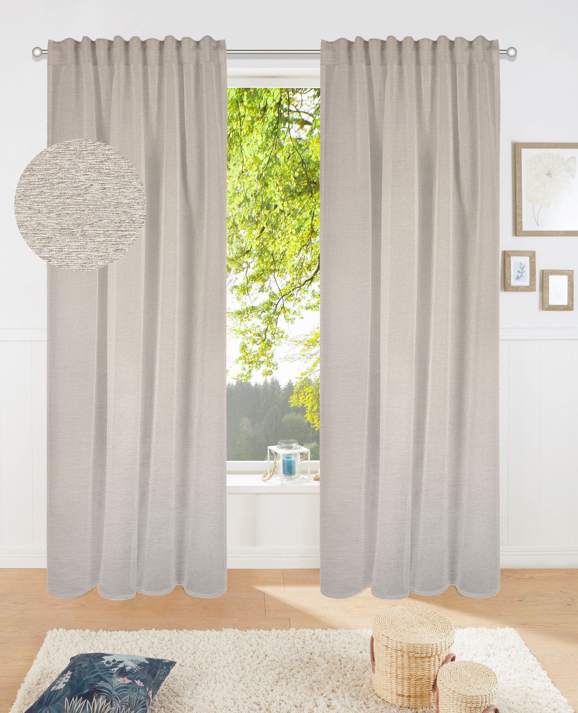 my home Verdunkelungsvorhang »Fleuriss«, (1 St.), Wohnzimmer,Schlafzimmer,A günstig online kaufen