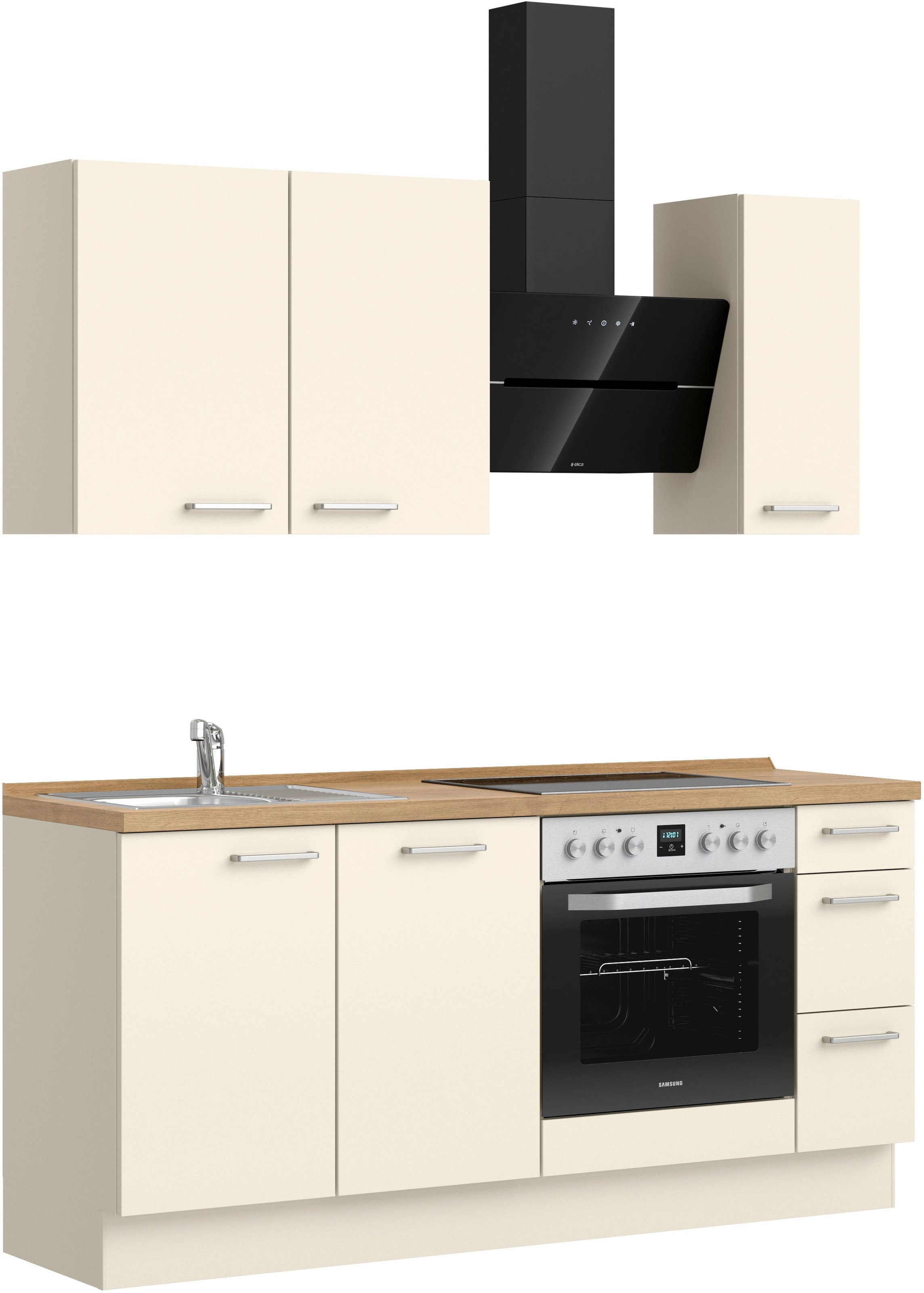 nobilia® Küchenzeile »"Touch II"«, vormontiert, Ausrichtung wählbar, Breite 180 cm, wahlw. mit E-Geräten