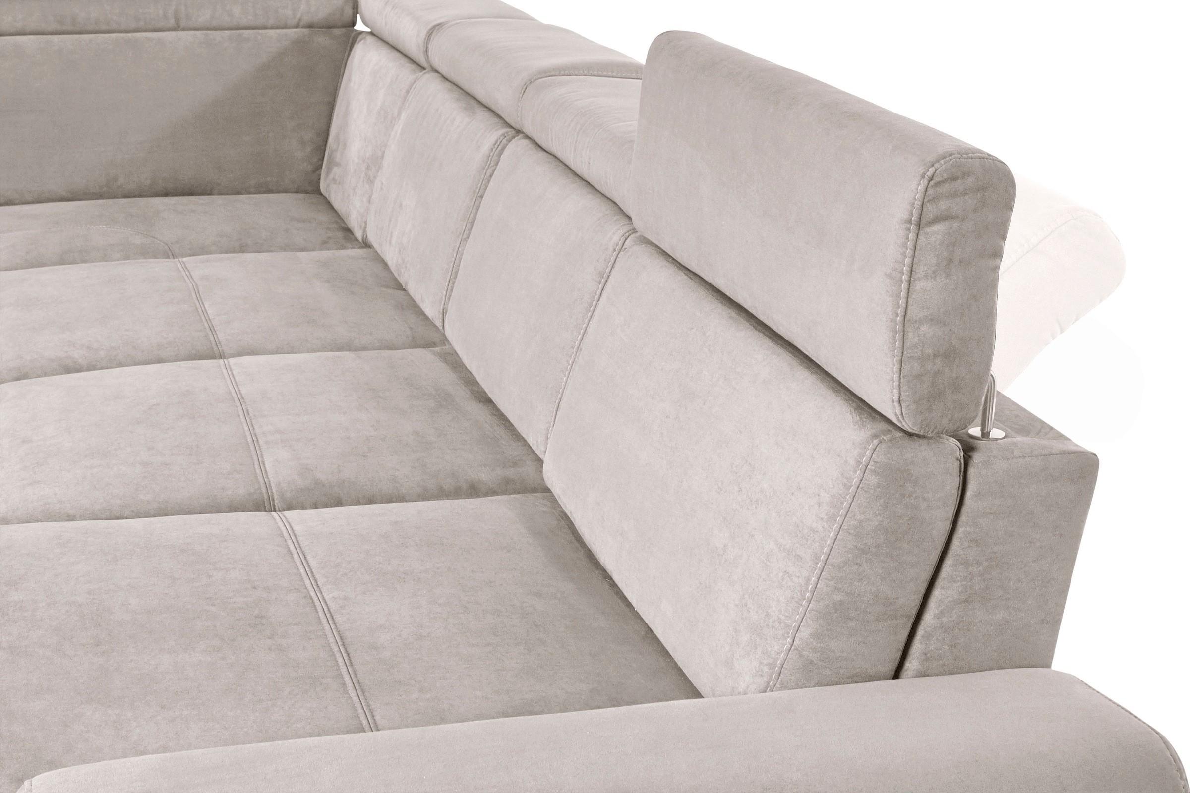 sit&more Wohnlandschaft »Gizeh U-Form«, 15 cm Fußhöhe, inklusive Sitztiefenverstellung und Kopfteilverstellung