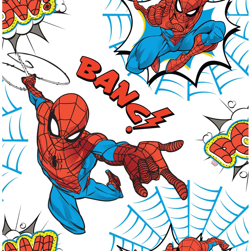 Disney Papiertapete »Spiderman Pow!«, Blau/Weiβ - 10mx53cm