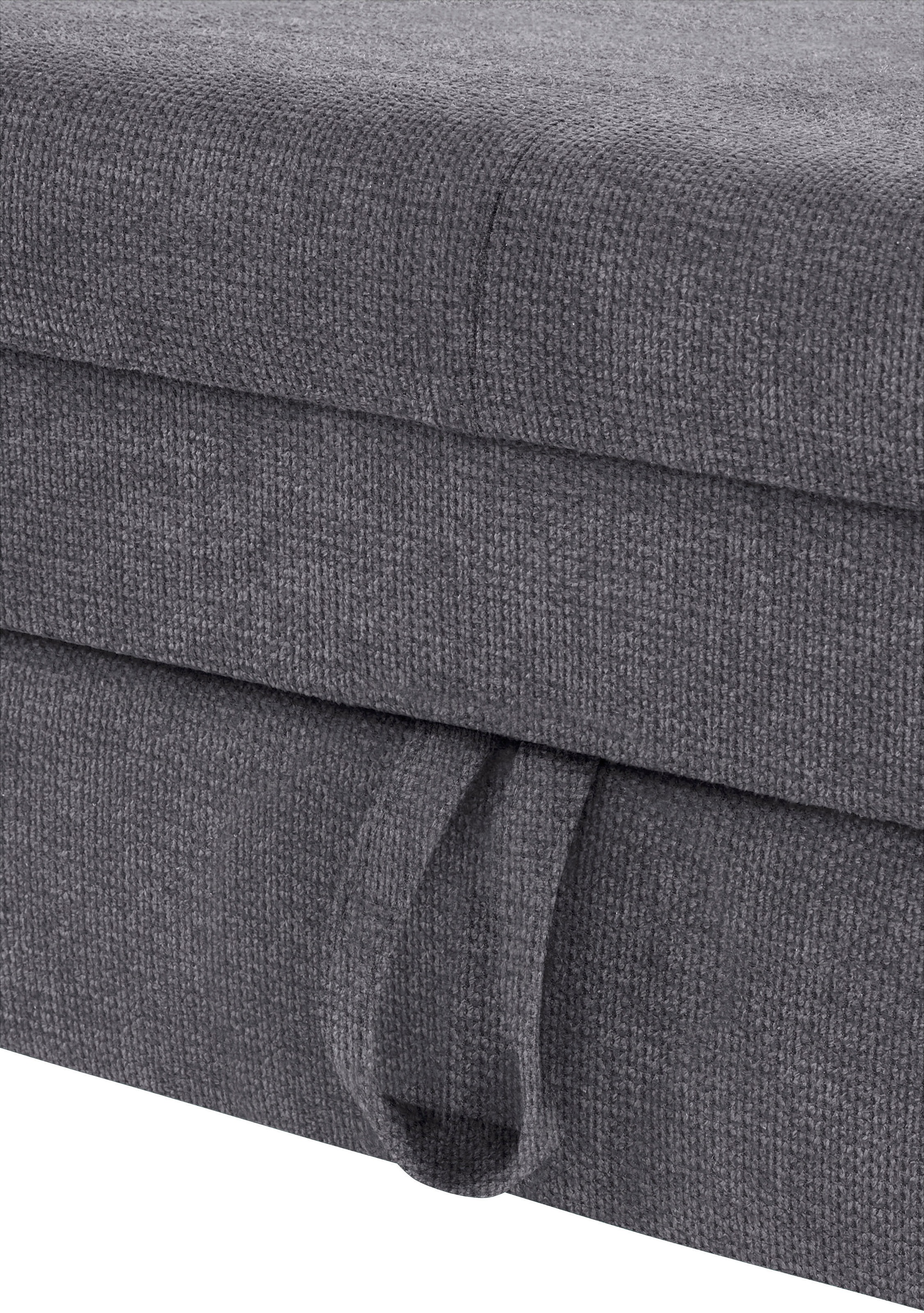COTTA Ecksofa »Mia L-Form mit 3 Zierkissen«, wahlweise mit Bettfunktion, Bettkasten, Beleuchtung & Wireless-Charger