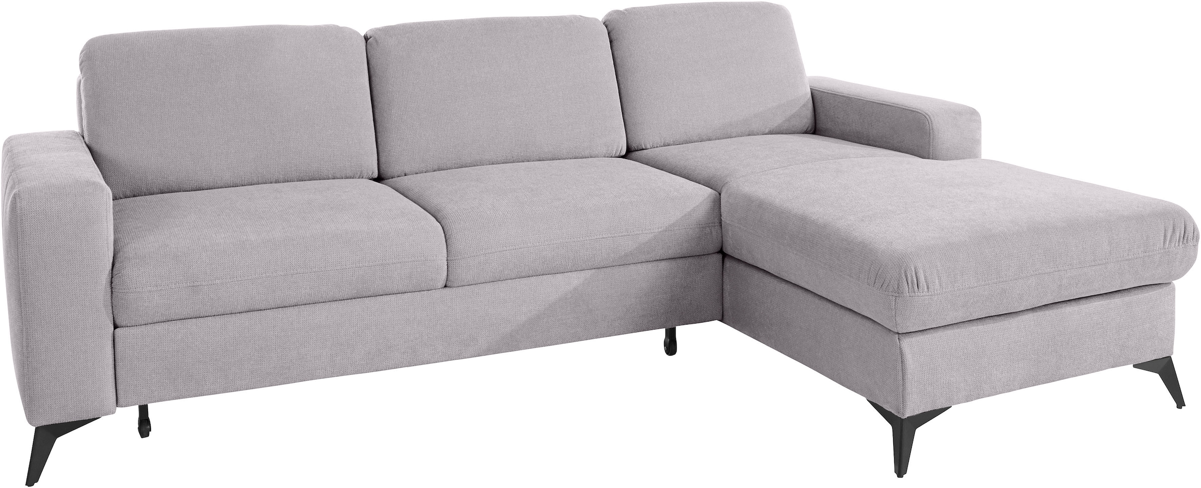 Places of Style Ecksofa »Lolland L-Form«, Wahlweise mit Bettfunktion und Bettkasten, Federkern