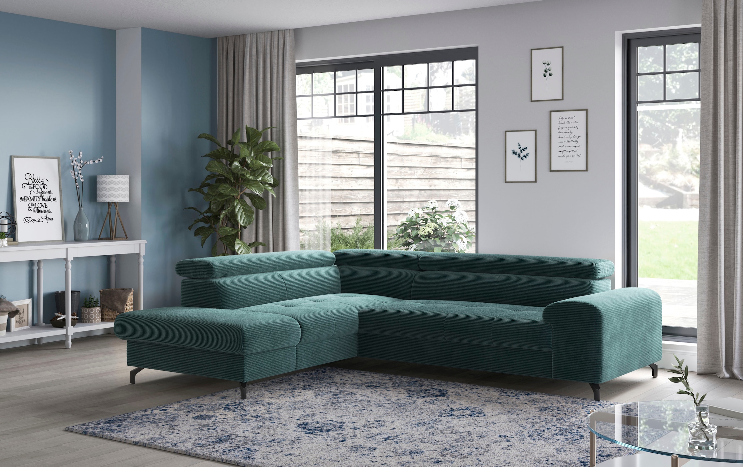 COTTA Ecksofa »Aura L-Form«, mit Schlaffunktion, Bettkasten und Kopfteilver günstig online kaufen