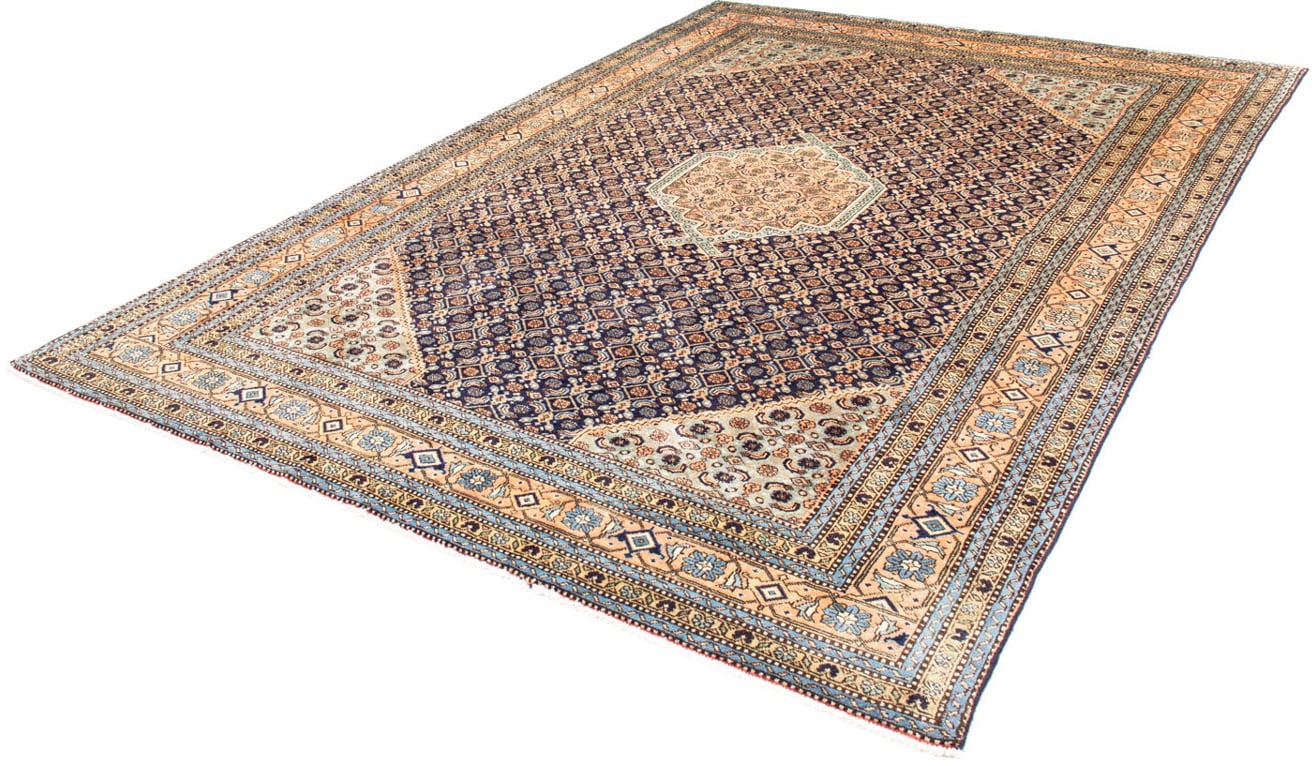 morgenland Wollteppich »Ardebil Medaillon Blu scuro 285 x 198 cm«, rechteck günstig online kaufen