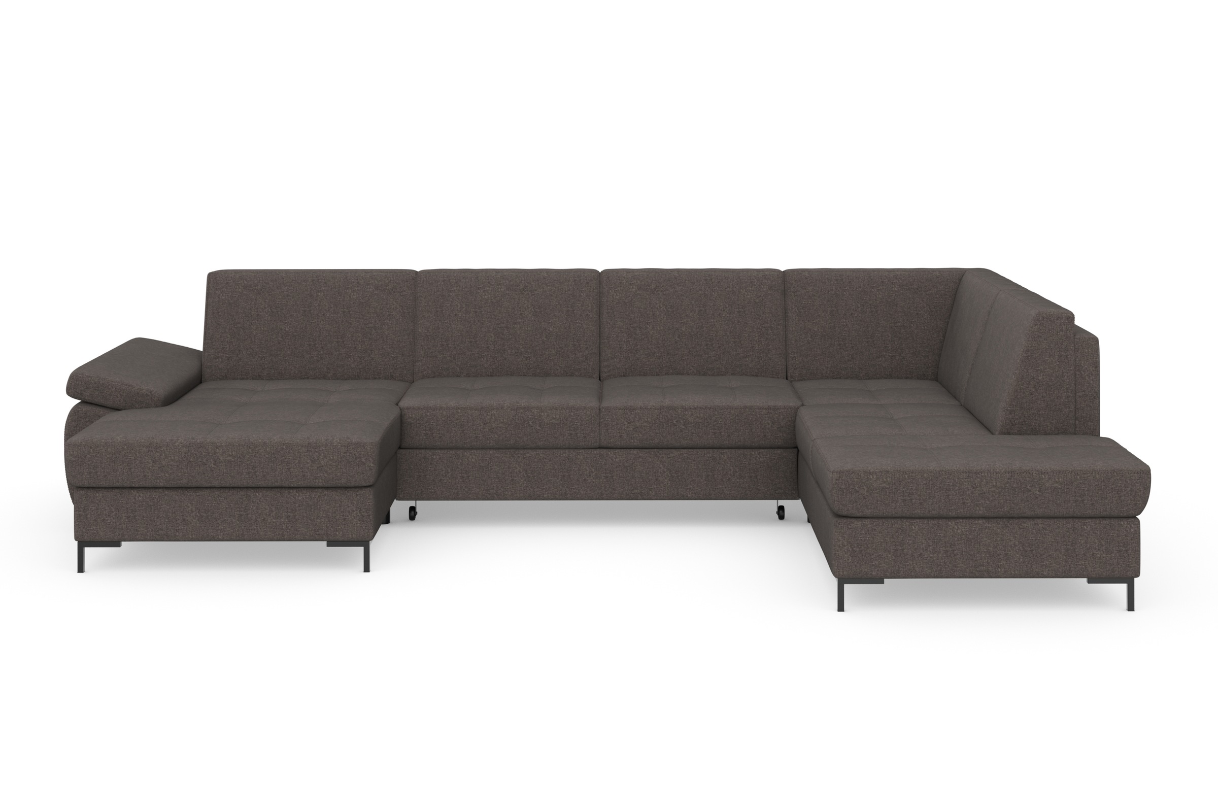 DOMO collection Wohnlandschaft »Capelo U-Form«, mit Armteilverstellung, wahlweise mit Bettfunktion, Federkern