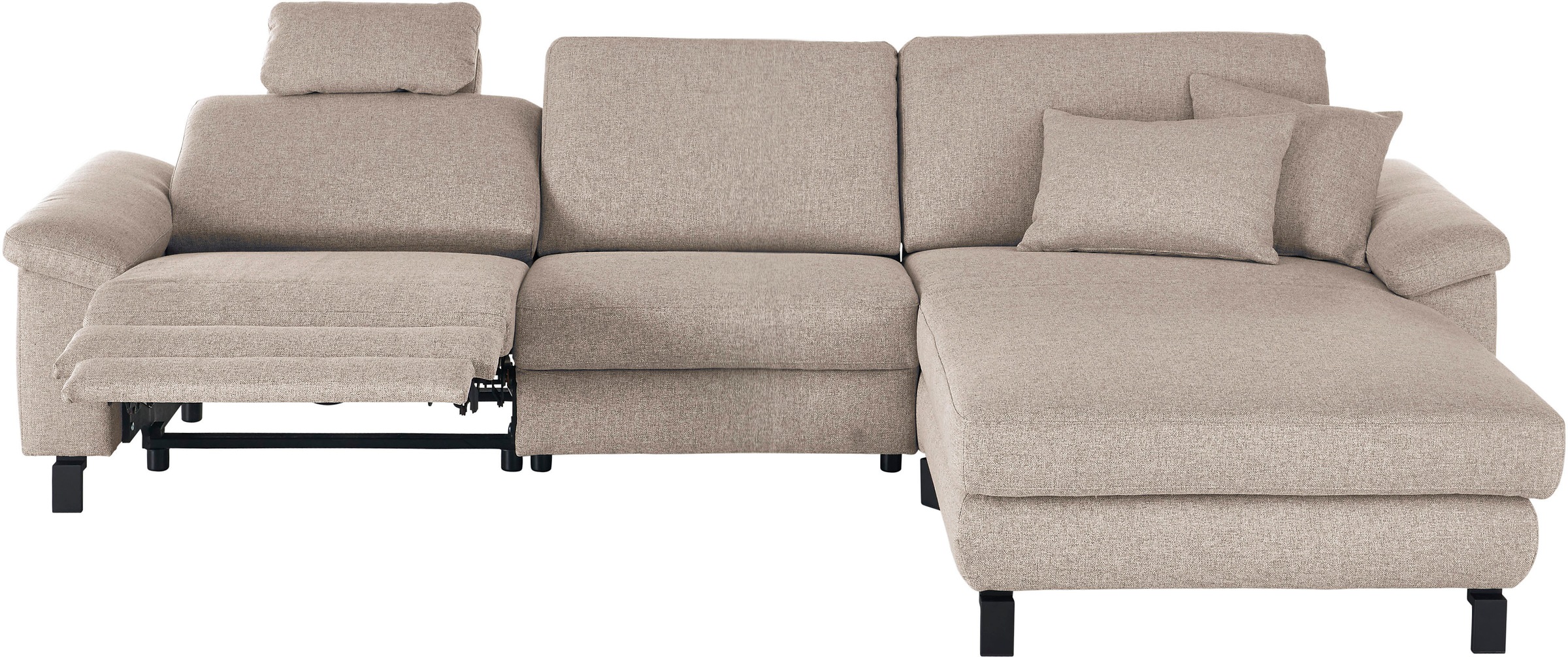 3C Candy Ecksofa »Mainau L-Form«, Relaxfunktion im 1,5-Sitzer, motorische Schlaffunktion in Longchair