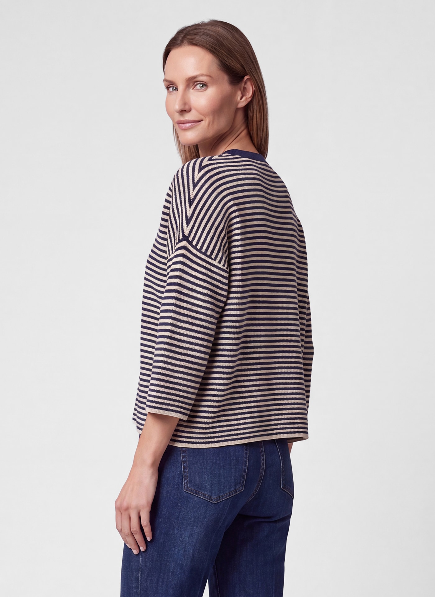 Rabe Cardigan im Streifen-Design und mit Knopfverschluss