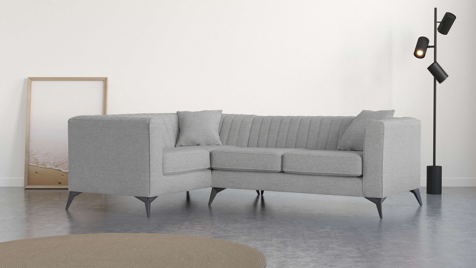 Places of Style Ecksofa »MATTHEW L-Form ideal für kleine Räume, Maße B/T/H: günstig online kaufen