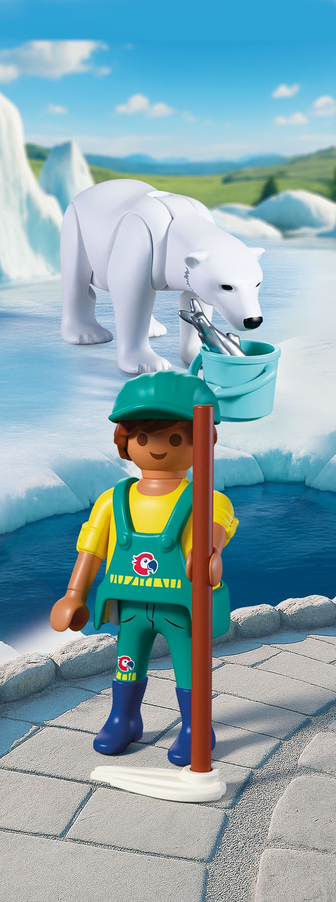 Playmobil® Konstruktions-Spielset »Zoo: Eisbär und Pfleger (72090), Animals & Friends« Made in Europe