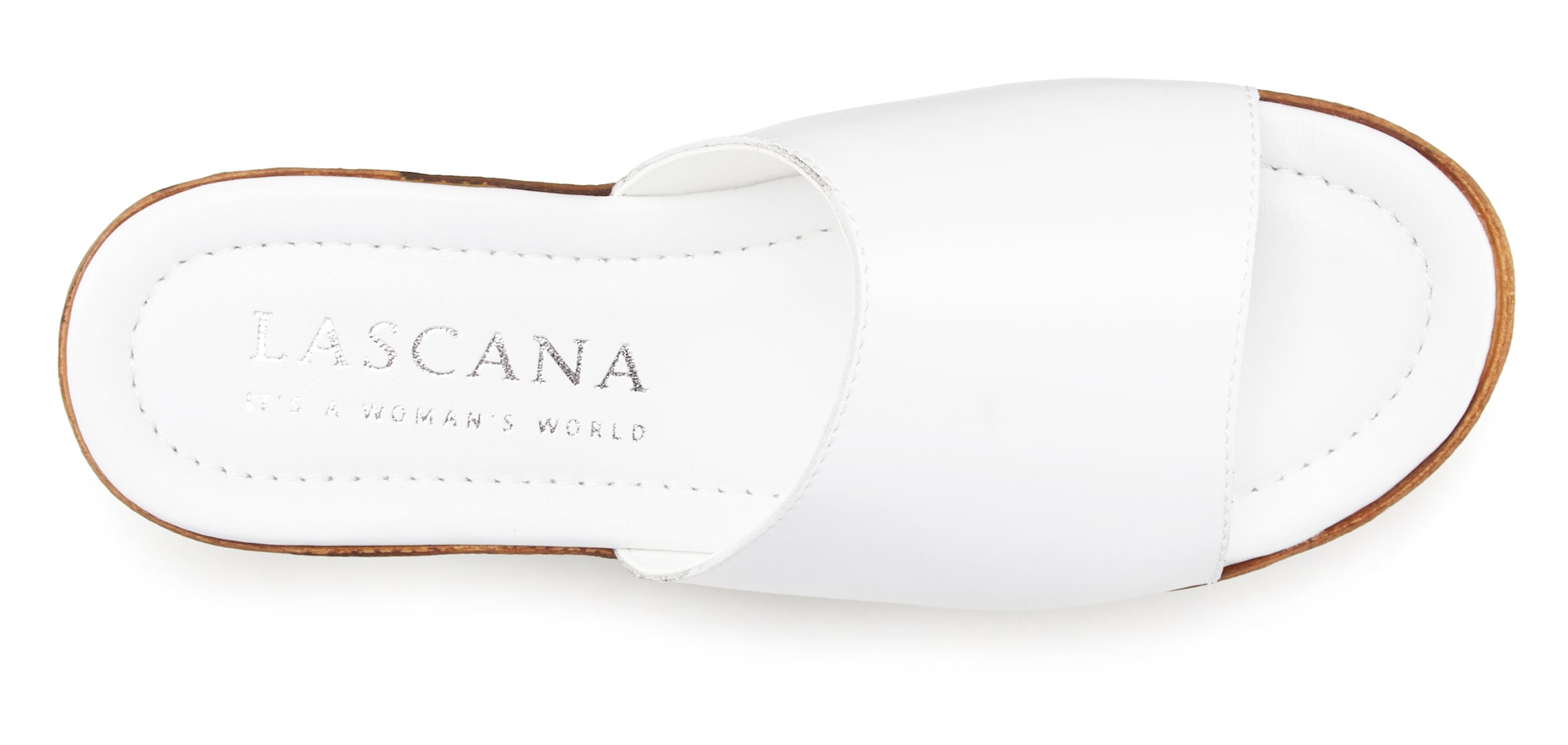 LASCANA Pantolette »Sommerschuh,«, Mule, Sandale, offener Schuh aus Leder mit Keilabsatz