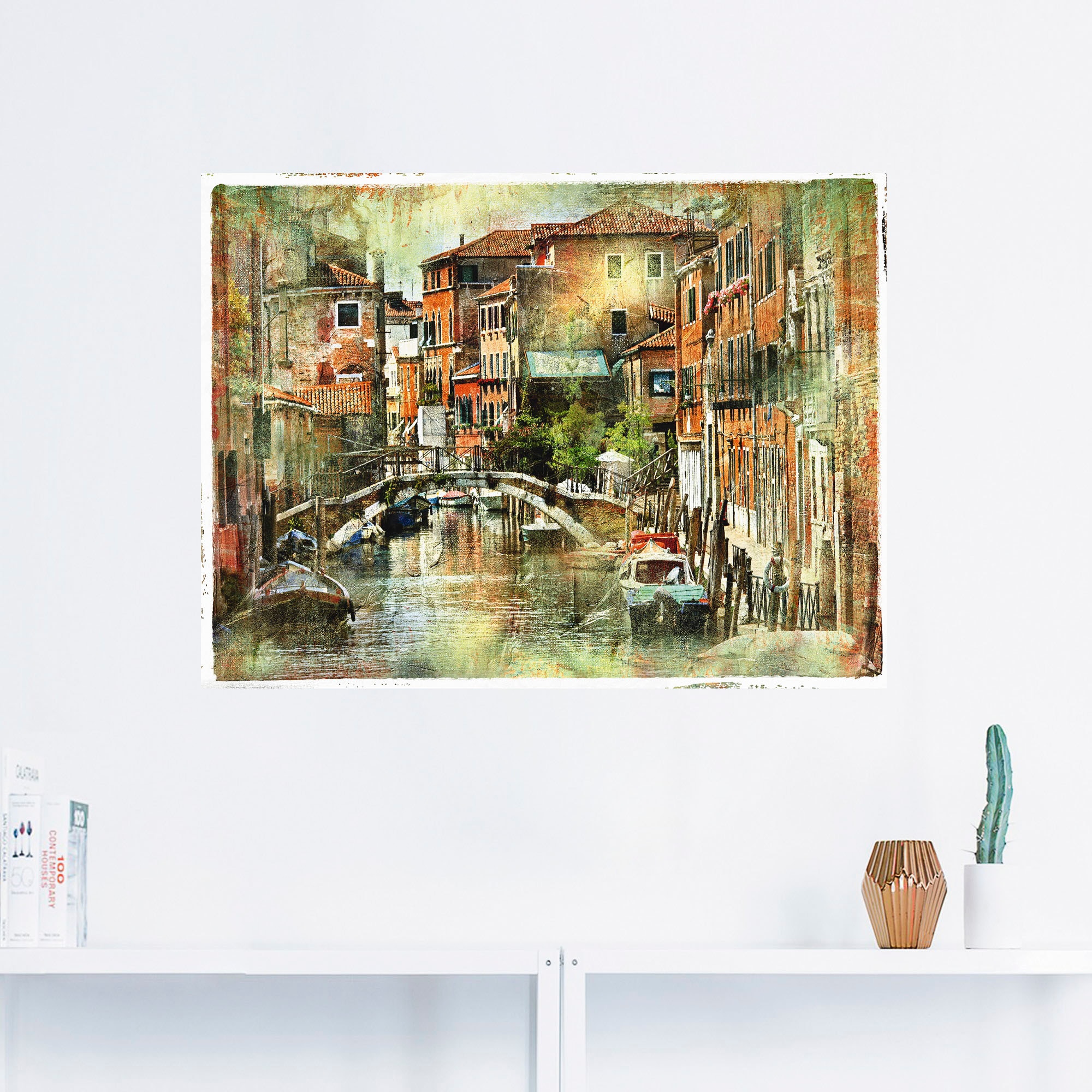 Artland Wandbild »Kanal in Venedig«, Italien, (1 St.), als Leinwandbild, Po günstig online kaufen