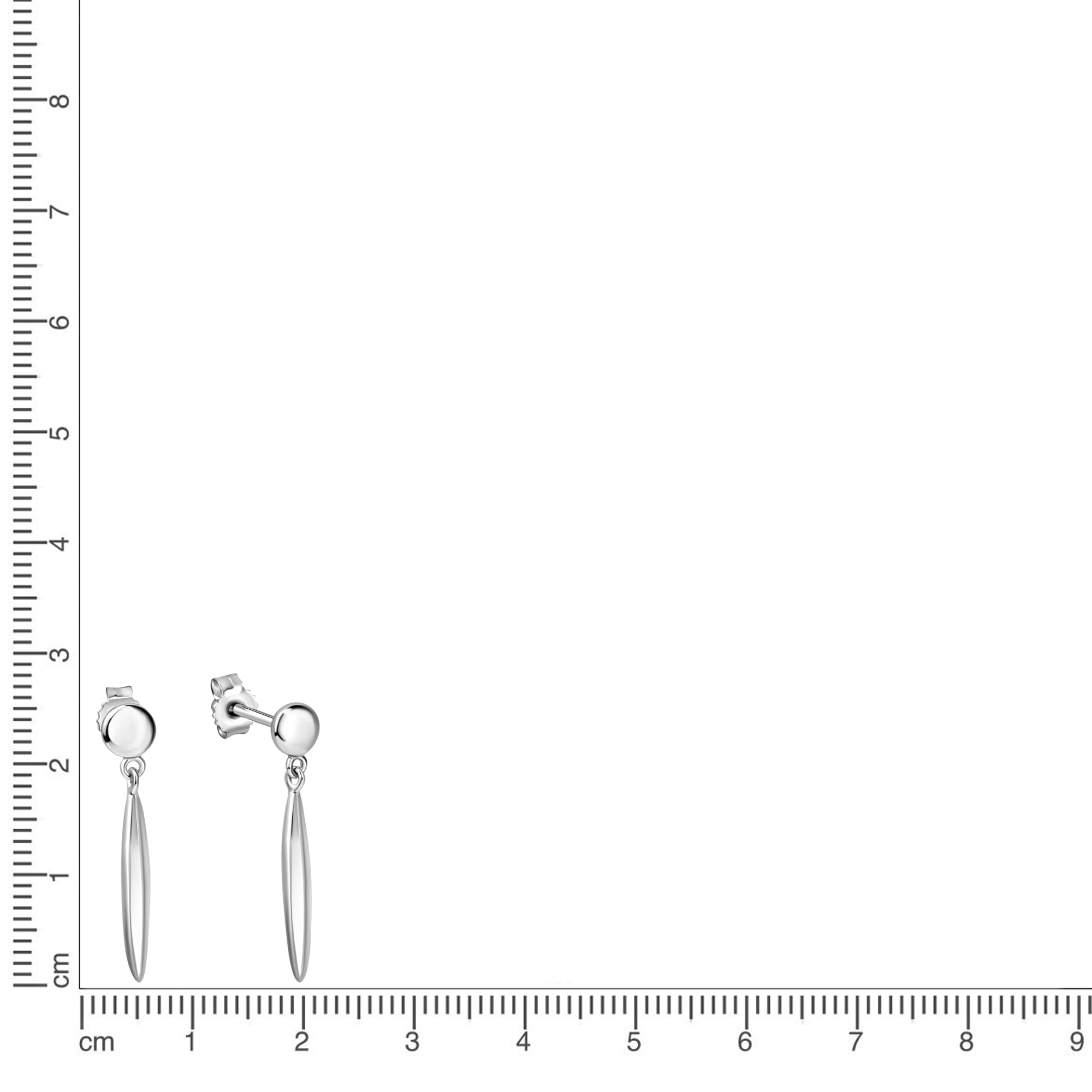 Vivance Paar Ohrhänger »925/- Sterling Silber rhodiniert glanz«