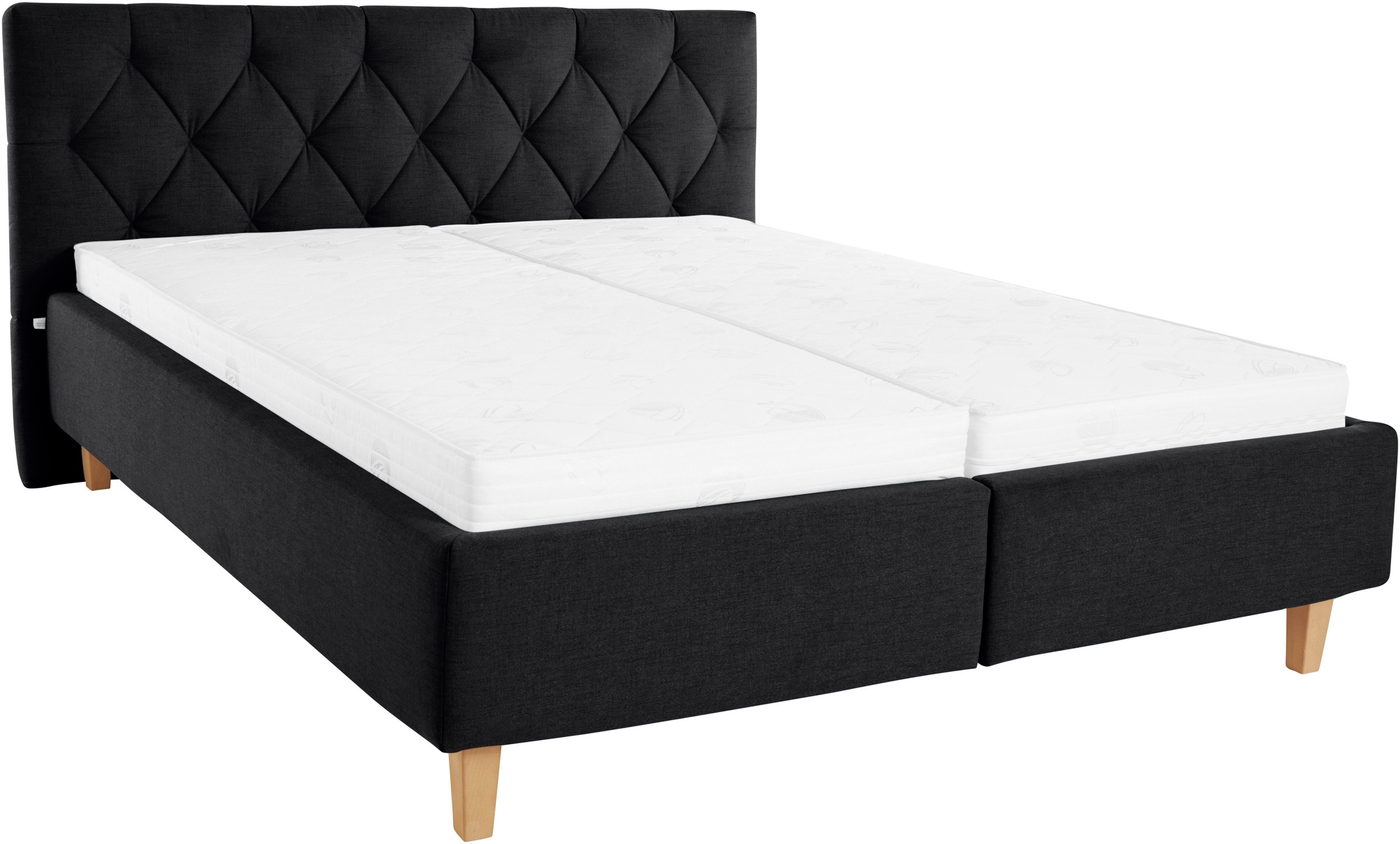 Home affaire Polsterbett »Sunley 100«, Kreuzsteppung, Kopfteilhöhe 102 cm, ohne oder mit Matratze/Lattenrost