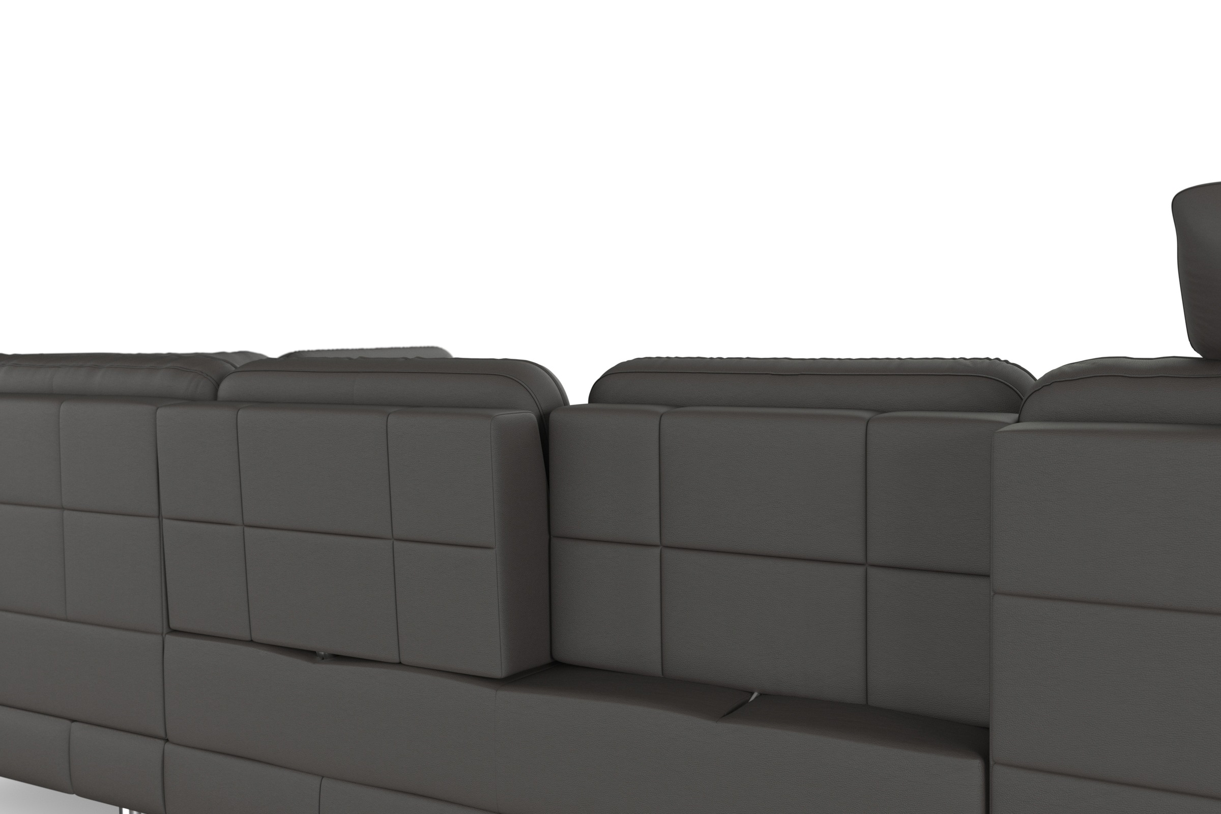 sit&more Wohnlandschaft »Bendigo U-Form«, inklusive Sitztiefenverstellung, Bodenfreiheit 12 cm, in 2 Fußfarben