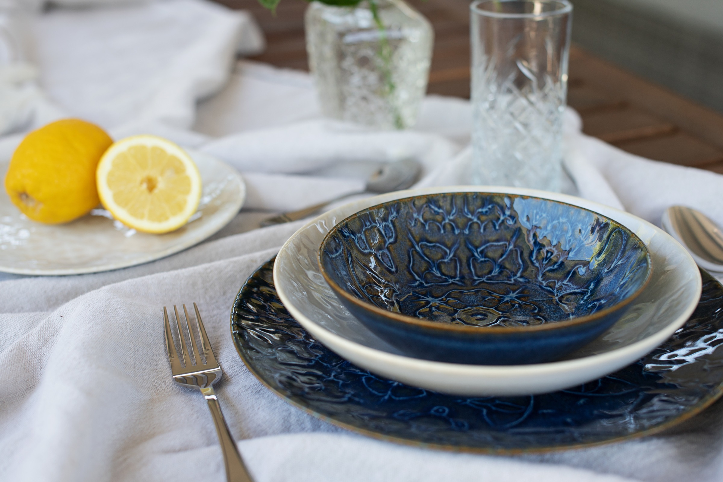 MÄSER Kombiservice »TRAD. TILES BLAU, Geschirr Set, Steinzeug« günstig online kaufen