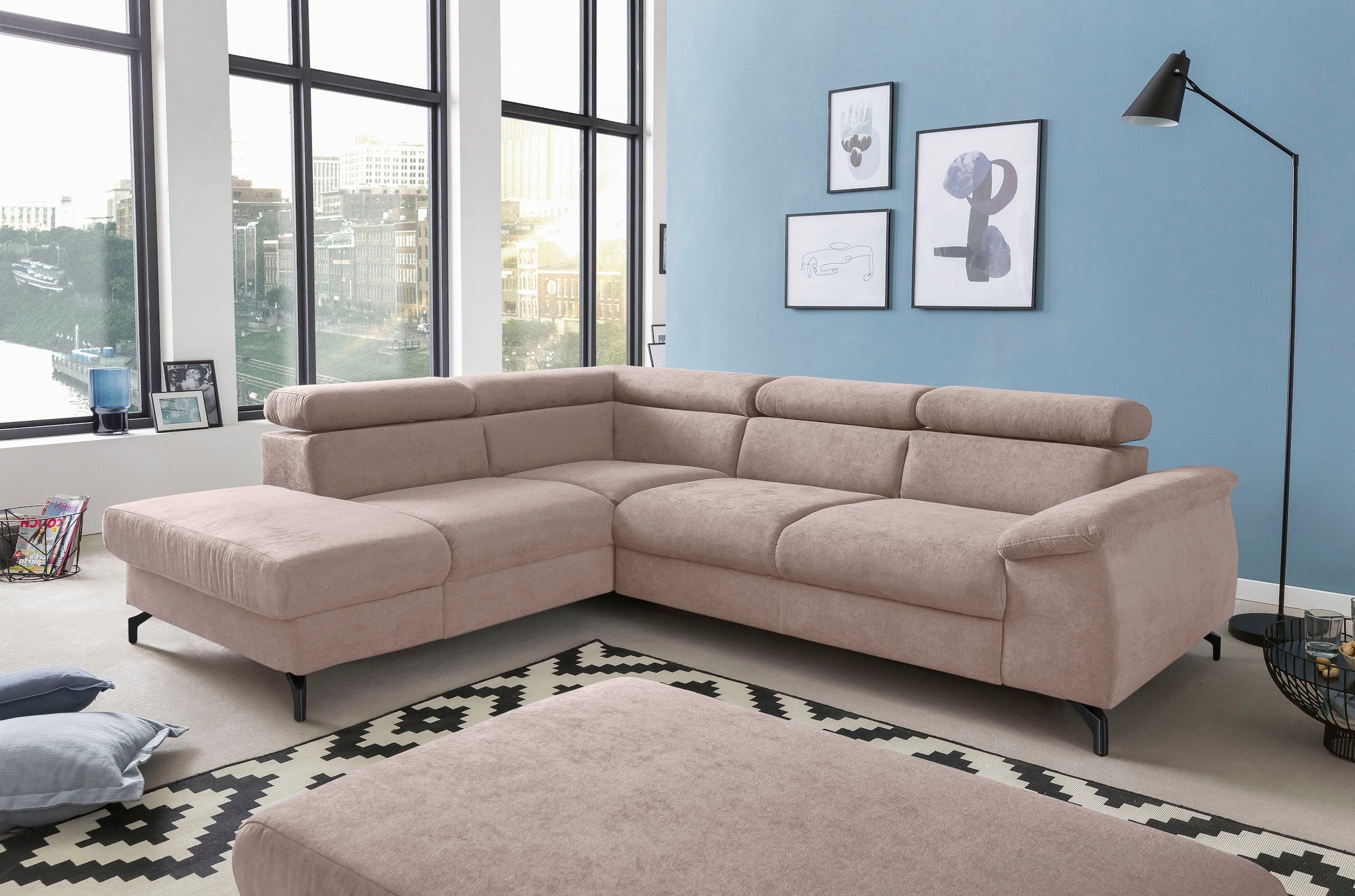 COTTA Polstergarnitur »Komaris L-Form«, (Set), Set bestehend aus: Ecksofa m günstig online kaufen
