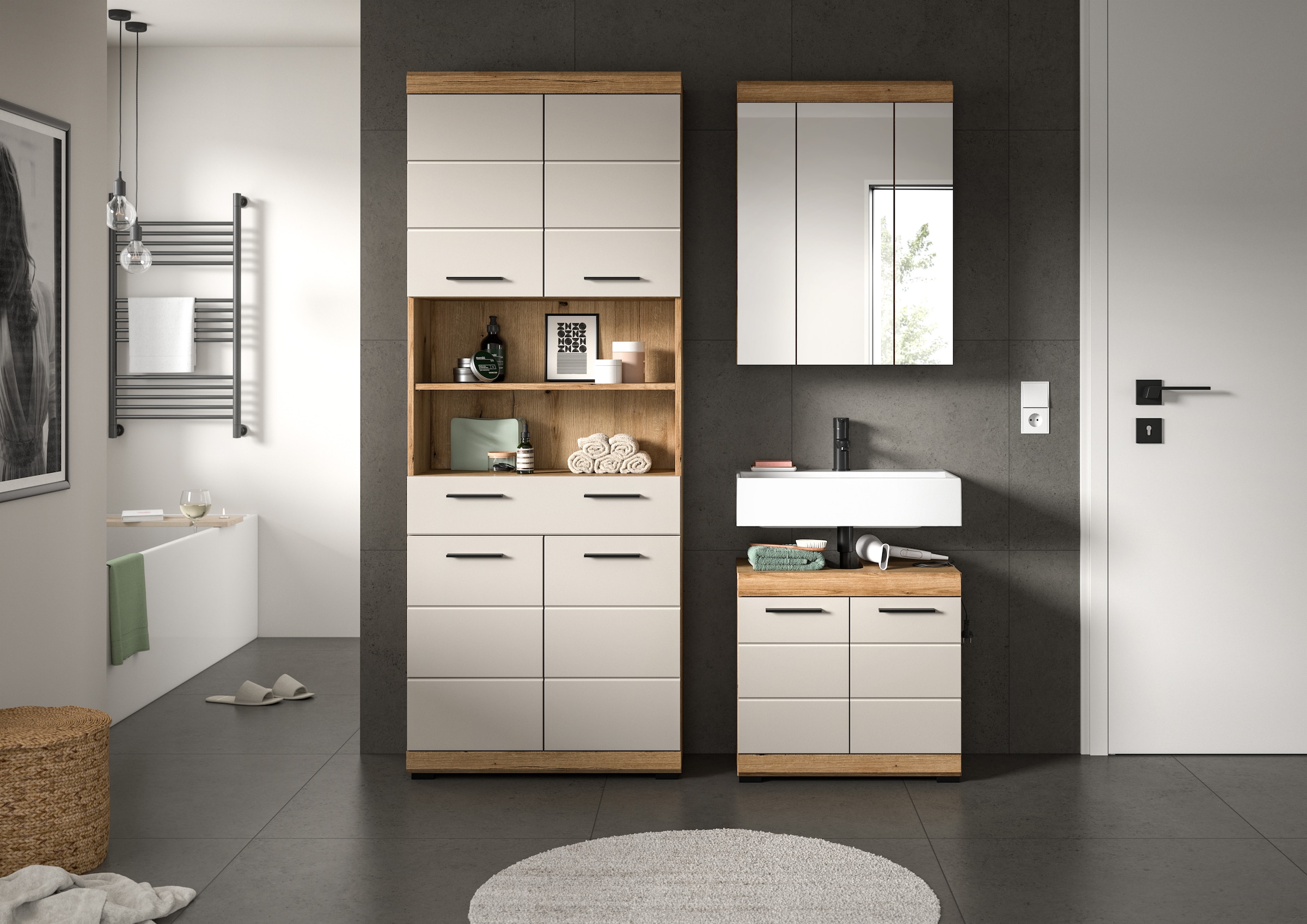 INOSIGN Badmöbel-Set »SIENA, TOPSELLER!, Breite 149cm, 3-teiliges Set«, (Se günstig online kaufen