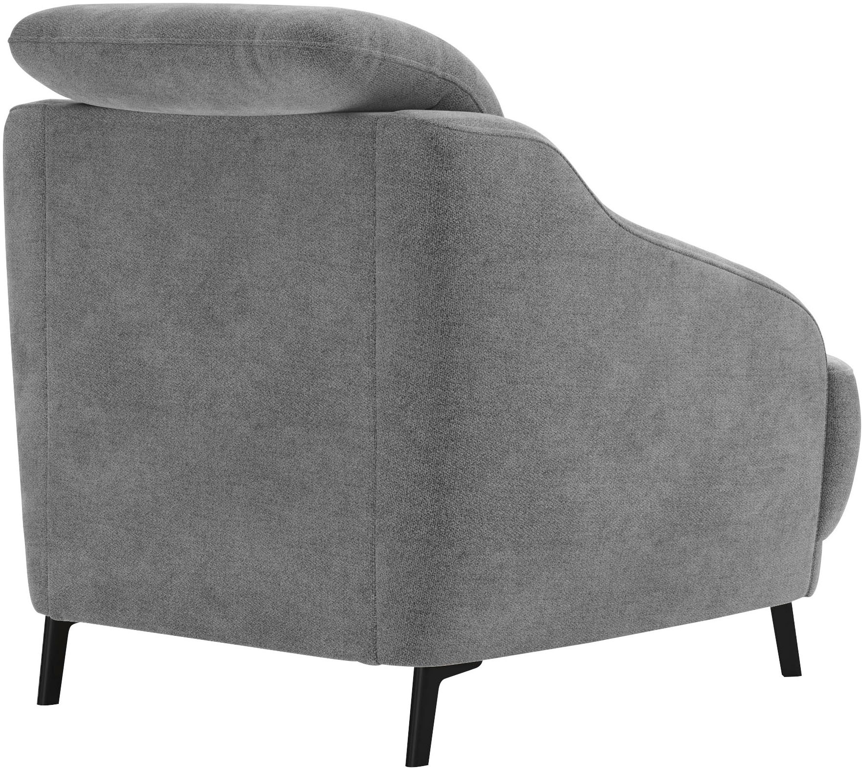 sit&more Sessel »Blues«, (1 St.), mit Metallfüßen, schwarz-matt