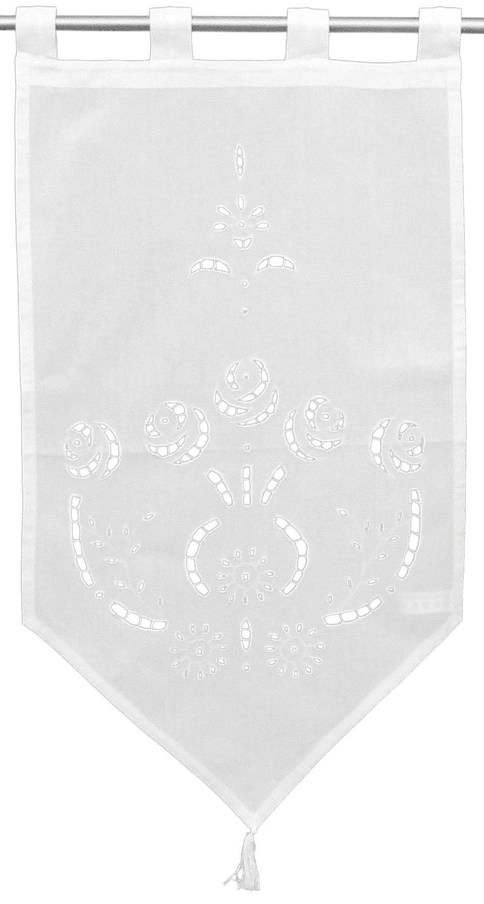 HOSSNER - ART OF HOME DECO Scheibengardine »Ortler« Schlaufen 1 Stk. tlg. günstig online kaufen