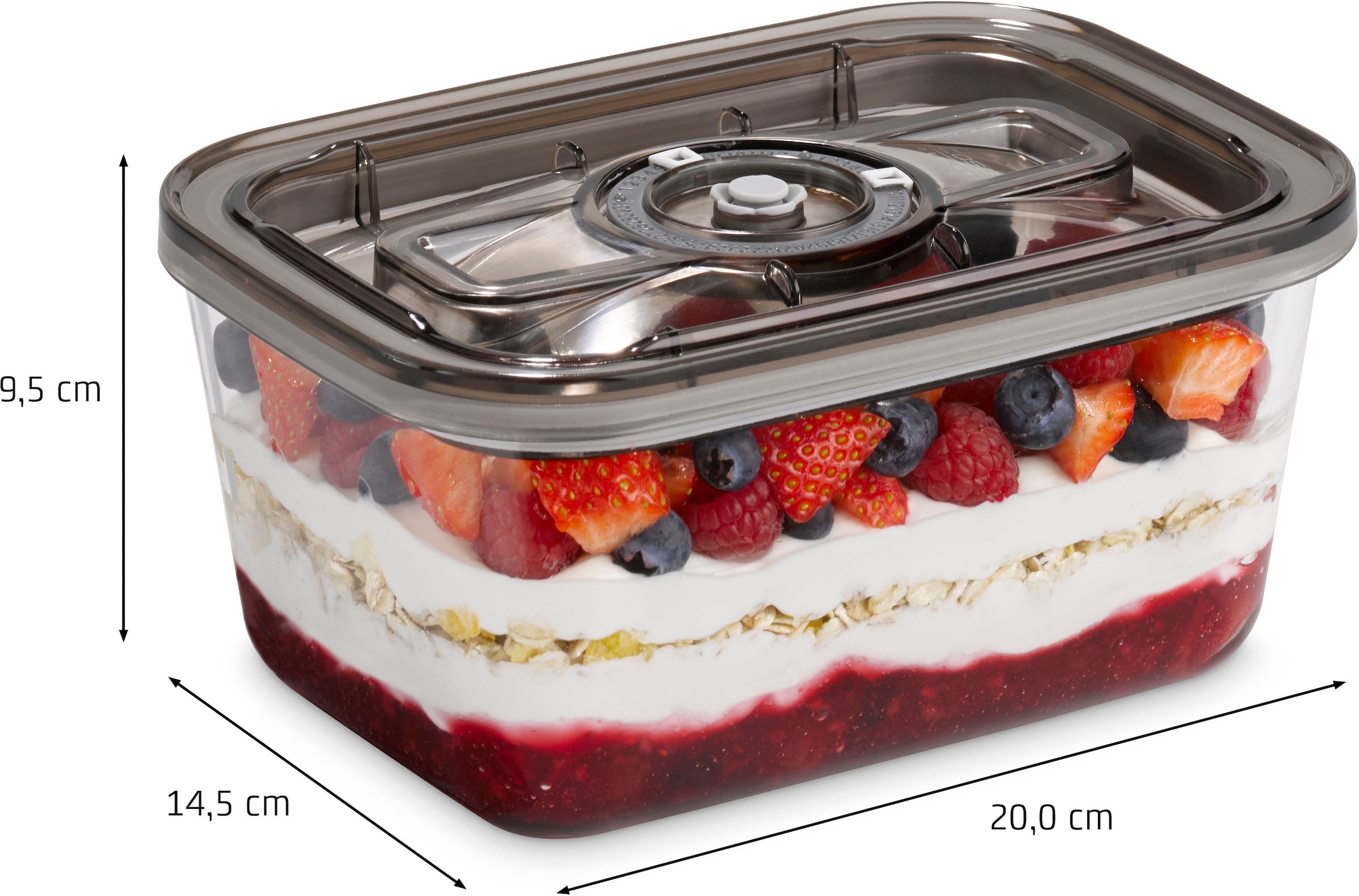 Caso Vakuumbehälter »1177 VacuBoxx Eco-Set« 3 Glasbehälter mit Kunststoffdeckel
