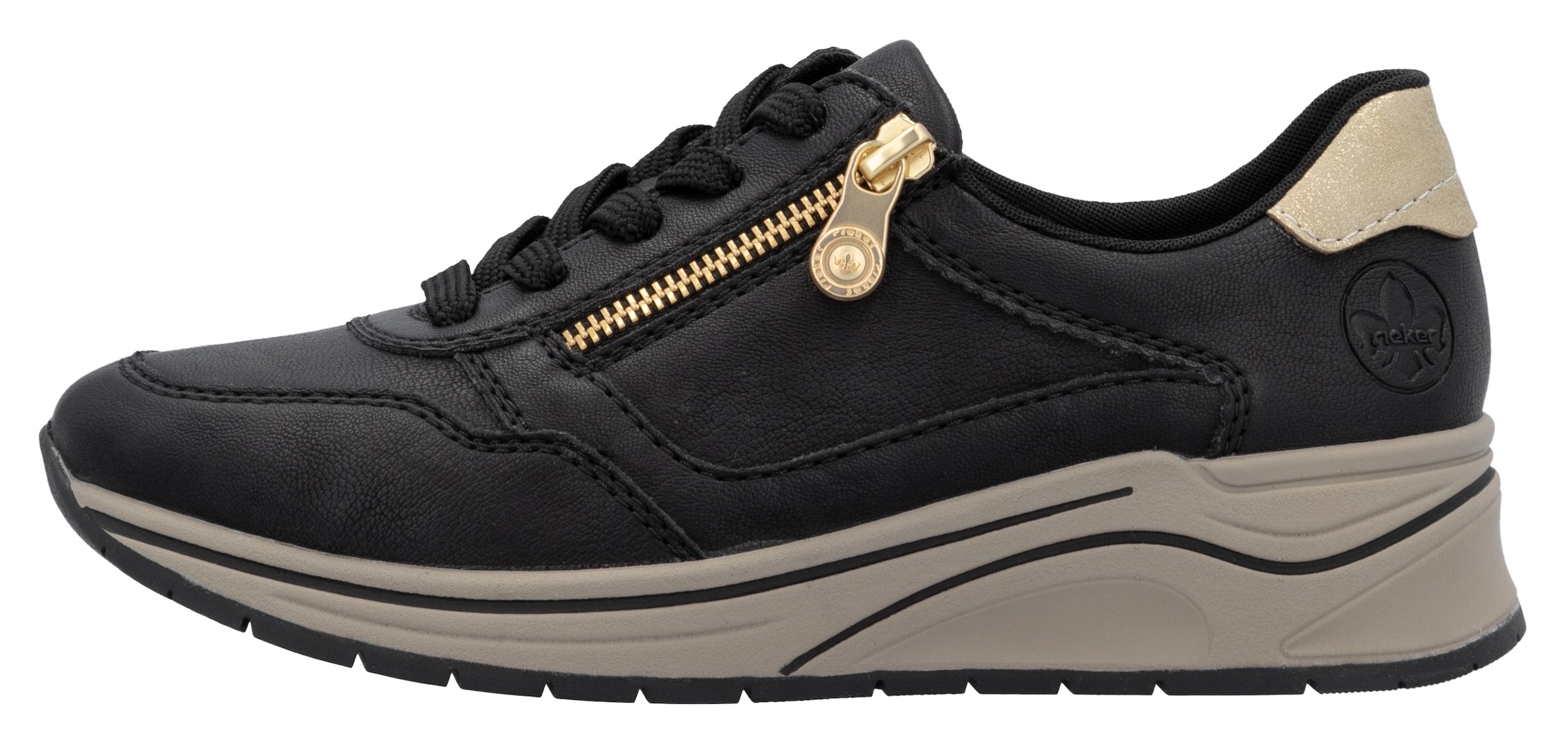 Rieker Keilsneaker, Halbschuh, Schnürschuh, Freizeitschuh mit Soft-Einlage
