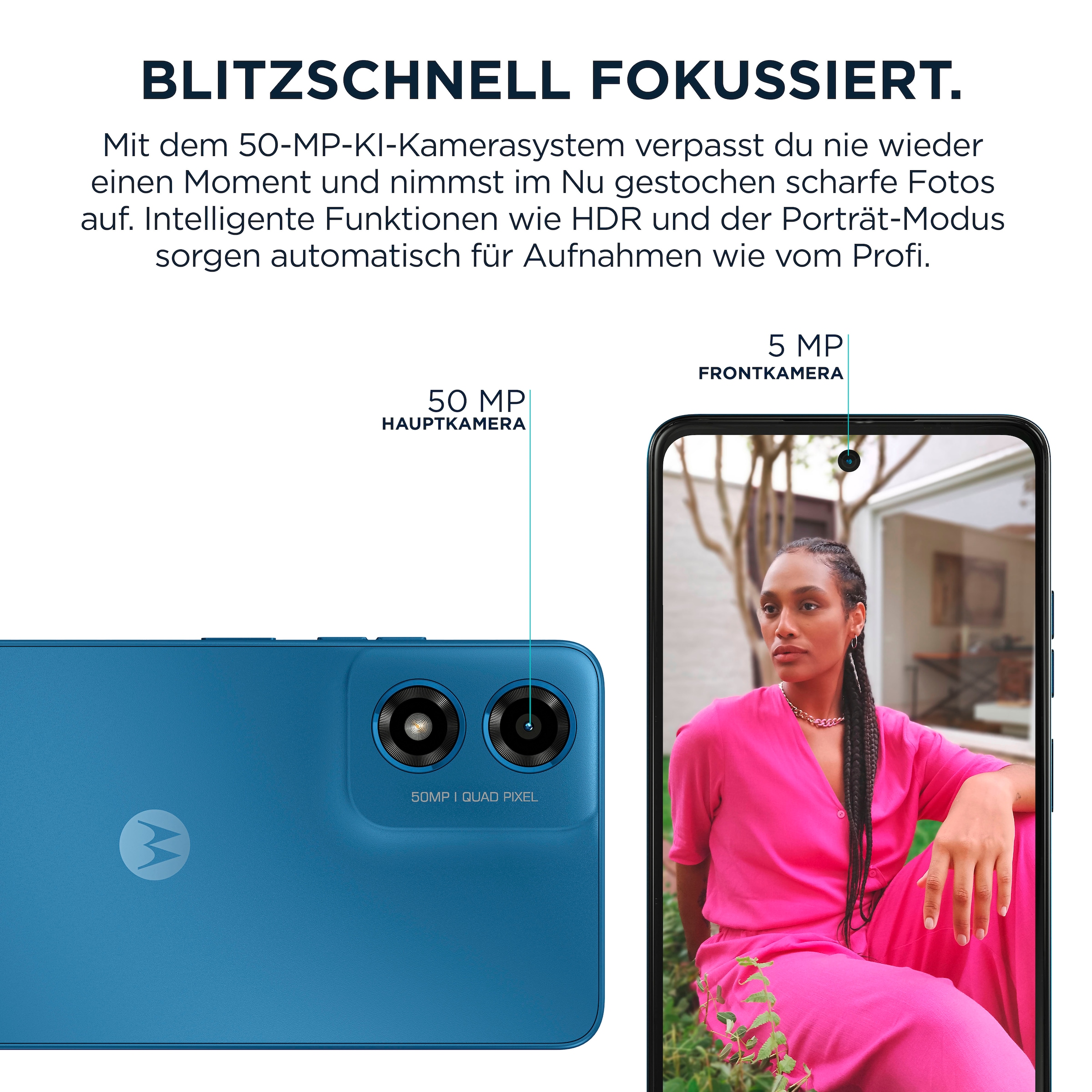 Motorola Smartphone »moto G04s 64GB«, Satinblau