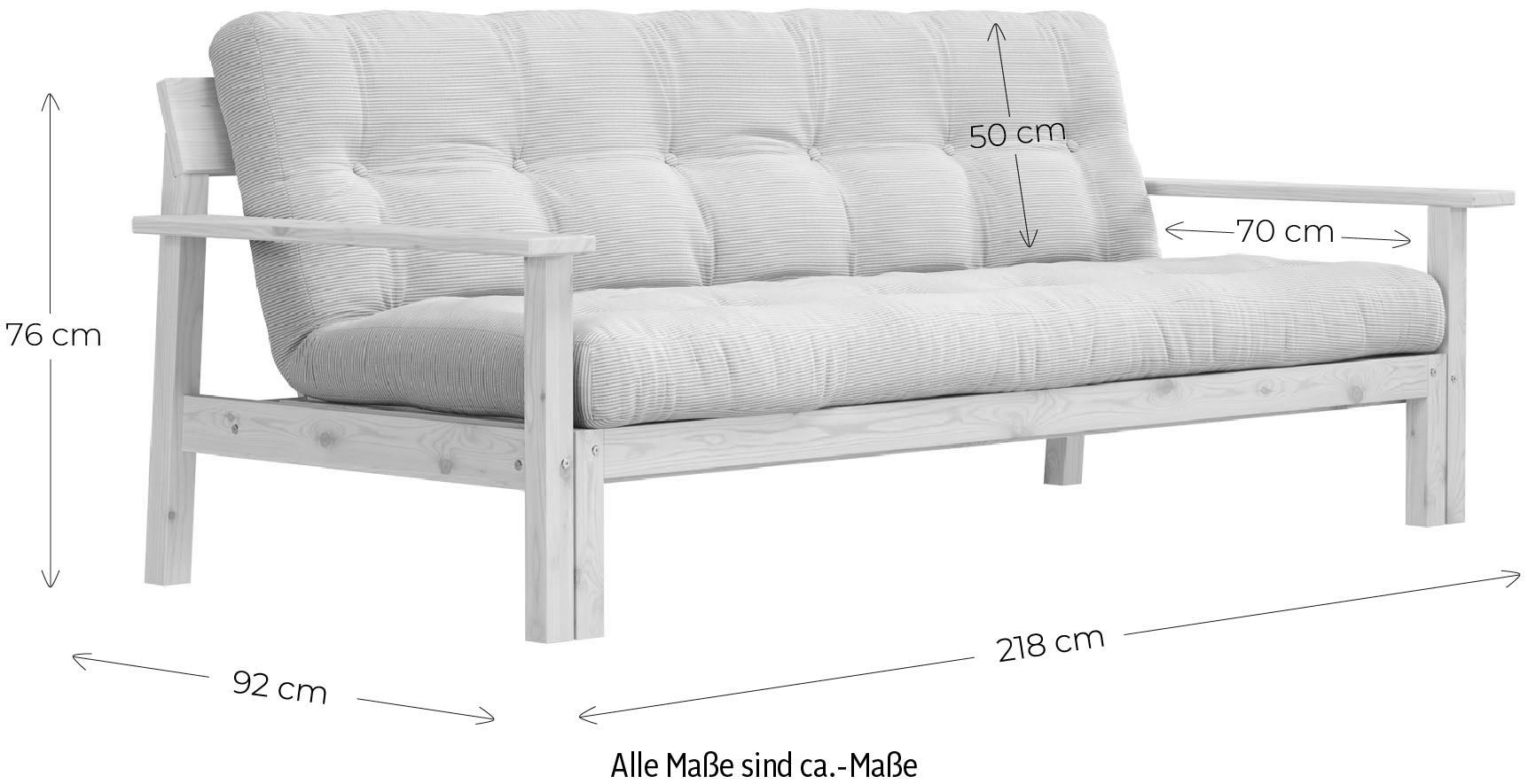 Karup Design Schlafsofa »Unwind« Mit Holzstruktur, inkl. Futonmatratze, Liegefläche 130x190 cm