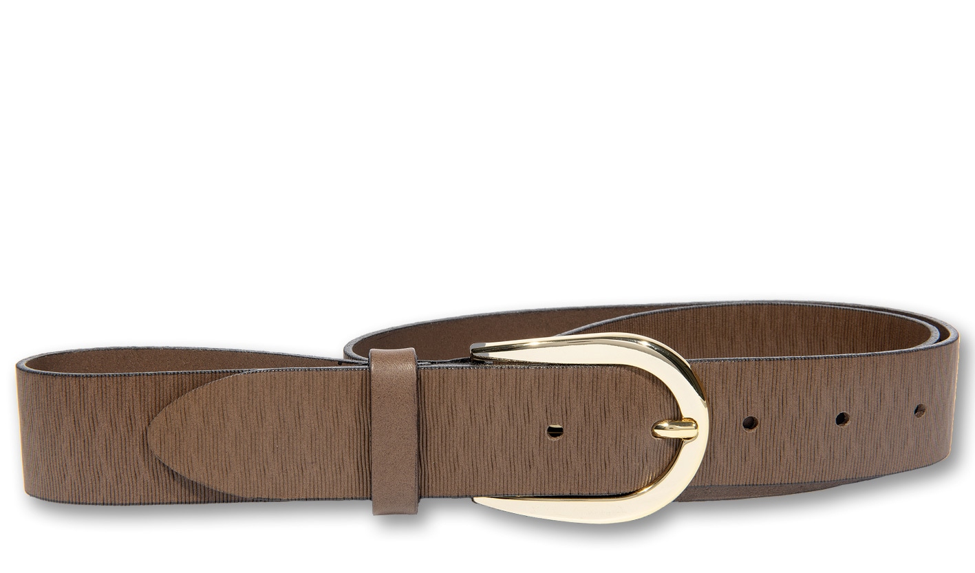 Silbergift Ledergürtel »Ledergürtel mit effektvoll geprägter Oberflächenschraffur«