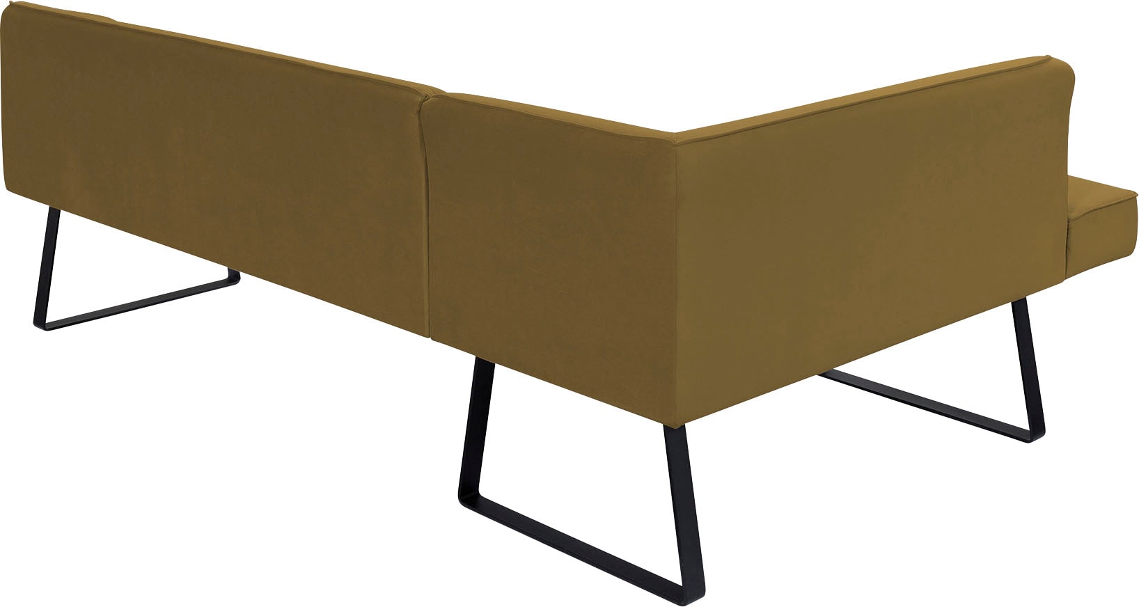 exxpo - sofa fashion Eckbank »Americano«, mit Keder und Metallfüßen, Bezug in verschiedenen Qualitäten