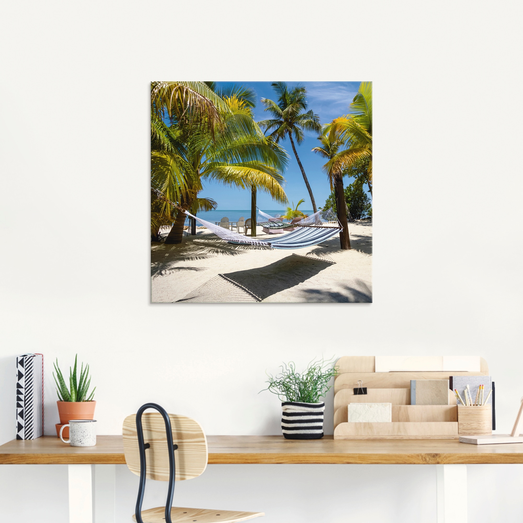 Artland Glasbild »Florida Keys Strandleben«, Strand, (1 St.), in verschiedenen Größen