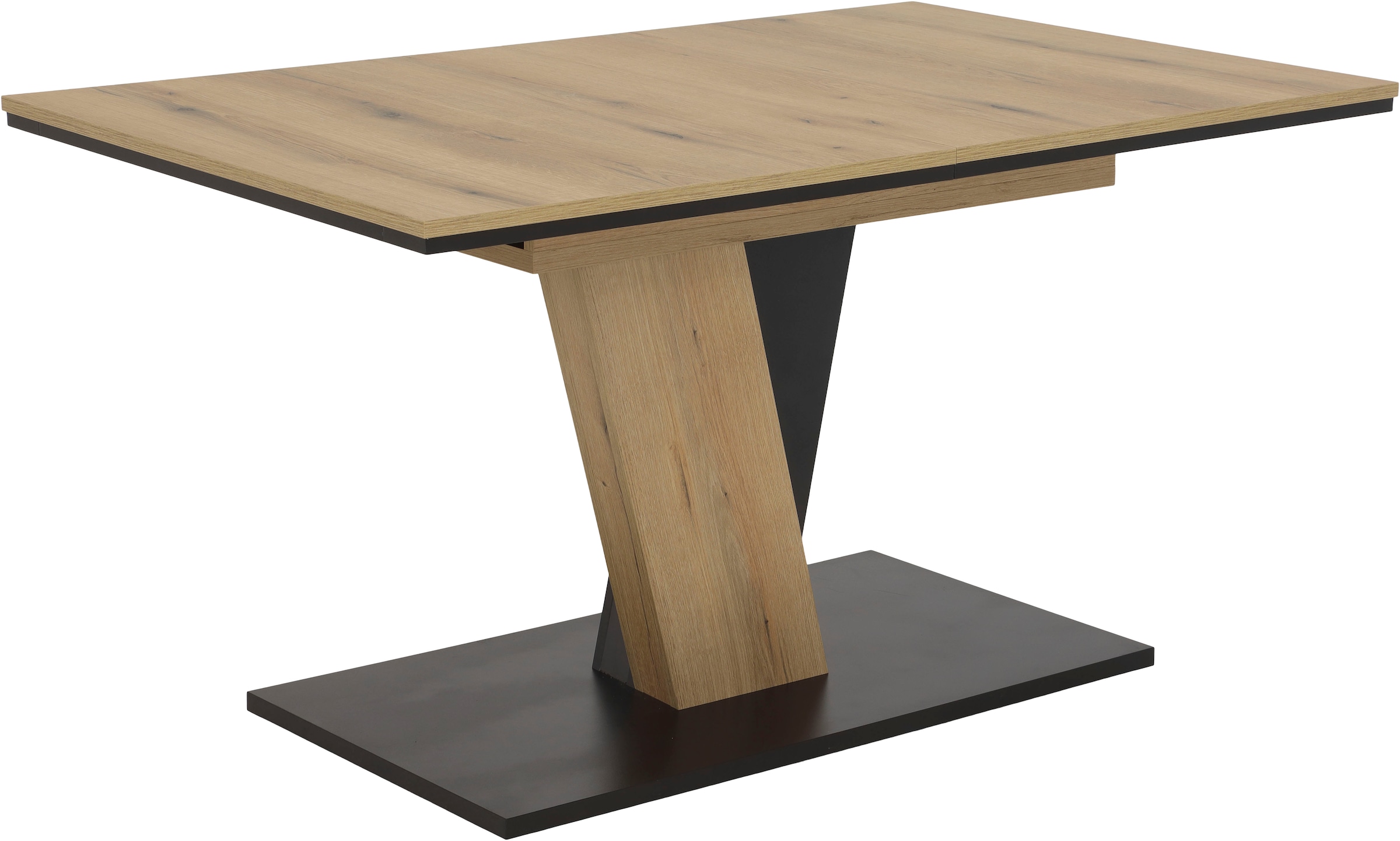 OTTO home Essgruppe »"Altona", Esstisch ausziehbar plus 6 Stühle, TOPSELLER!« Esstisch ausziehbar 140 - 180 cm, 6 Freischwinger, 7 tlg. tlg. Säulentisch 140-180x90 cm, Stuhl mit Federkorb, 140 kg belastbar