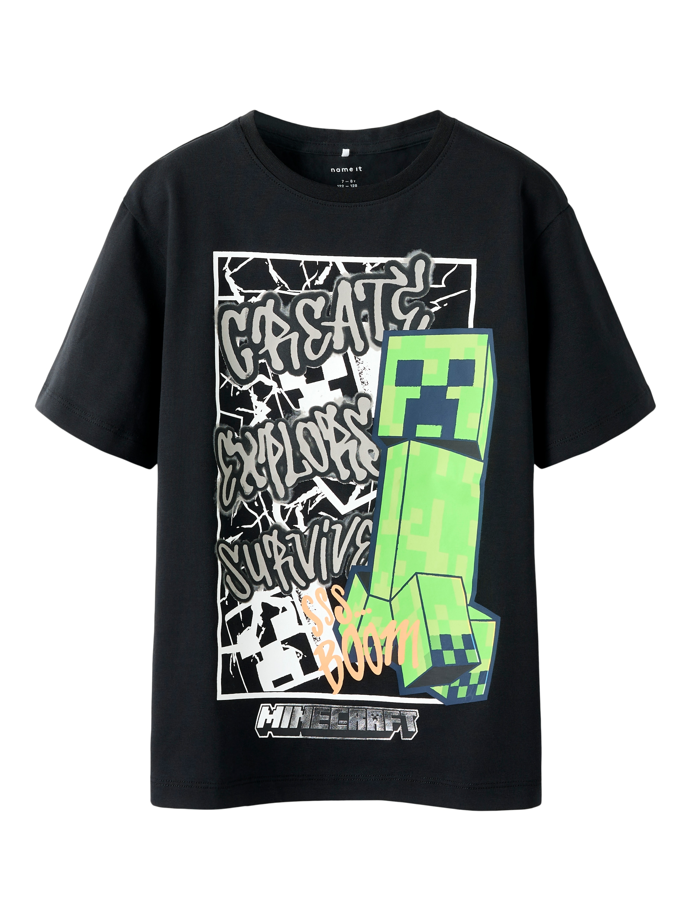 Name It T-Shirt »NKMMASE MINECRAFT SS NREG TOP NOOS BFU« Baumwollmischung, mit "Minecraft" Druck