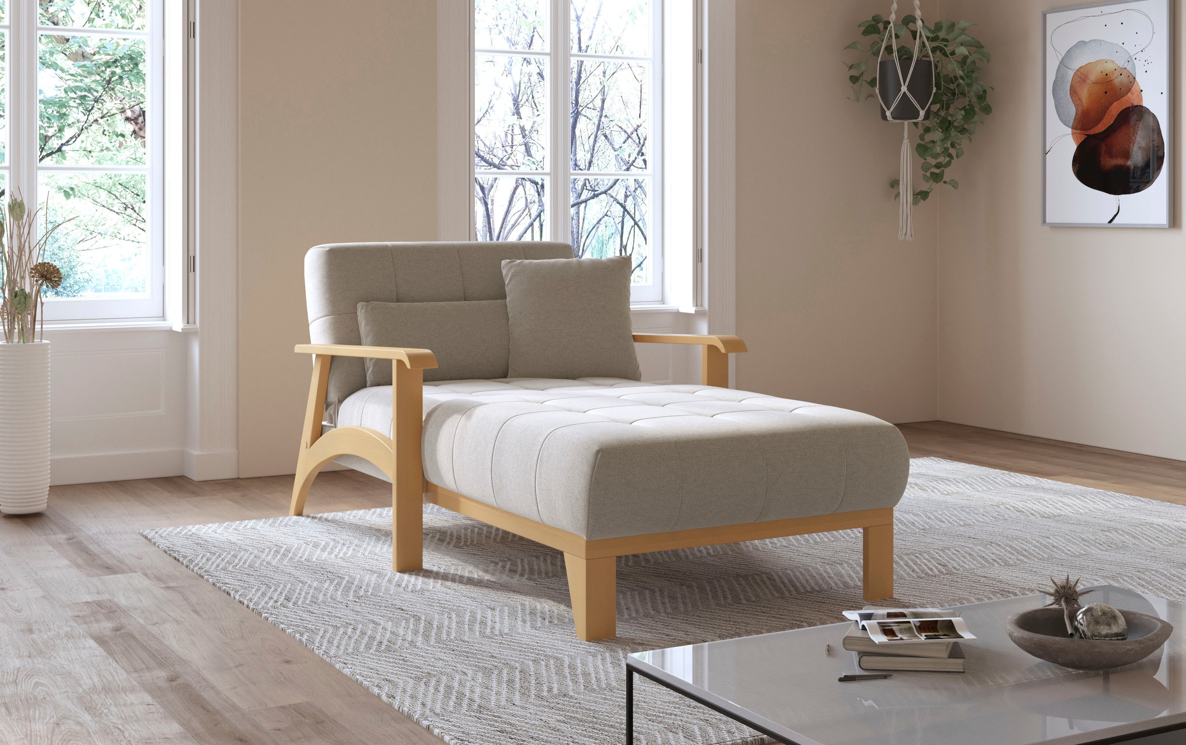 sit&more Recamiere "Billund", Armlehnen aus eichefarbigem Buchenholz, versc günstig online kaufen