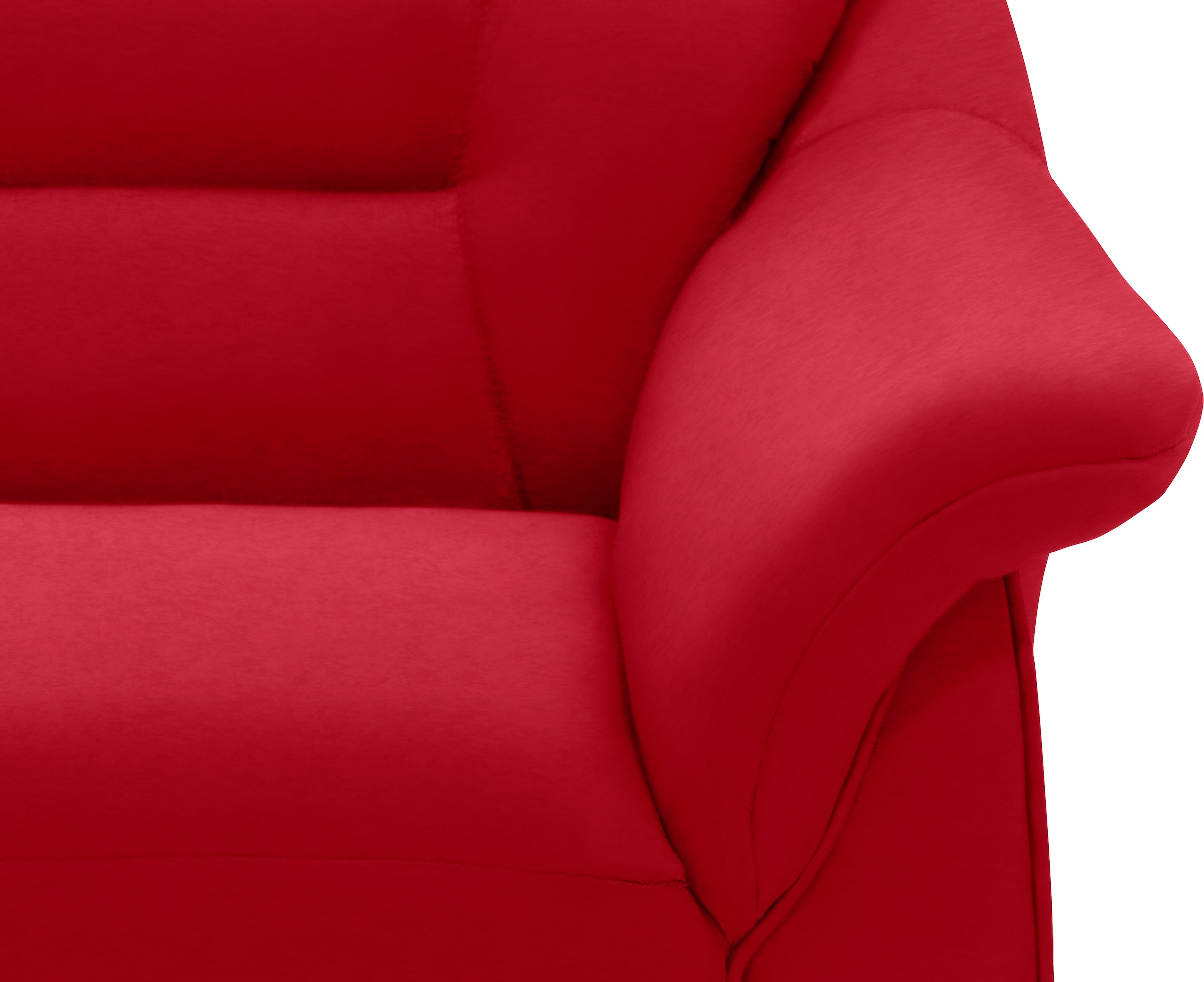 DOMO collection Ecksofa »Faenza für kleine Räume, Stellmaße 232,176cm, komfortabel, L-Form« mit Ottomane, zeitlos, elegante Armlehnen, wahlweise mit Bettfunktion