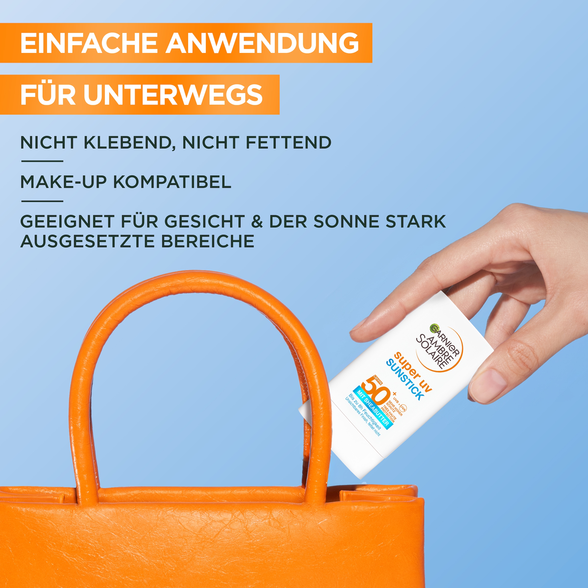 GARNIER Sonnenschutzstift »AMBRE SOLAIRE SUPER UV SUNSTICK LSF 50+« mit Sheabutter, fettet nicht