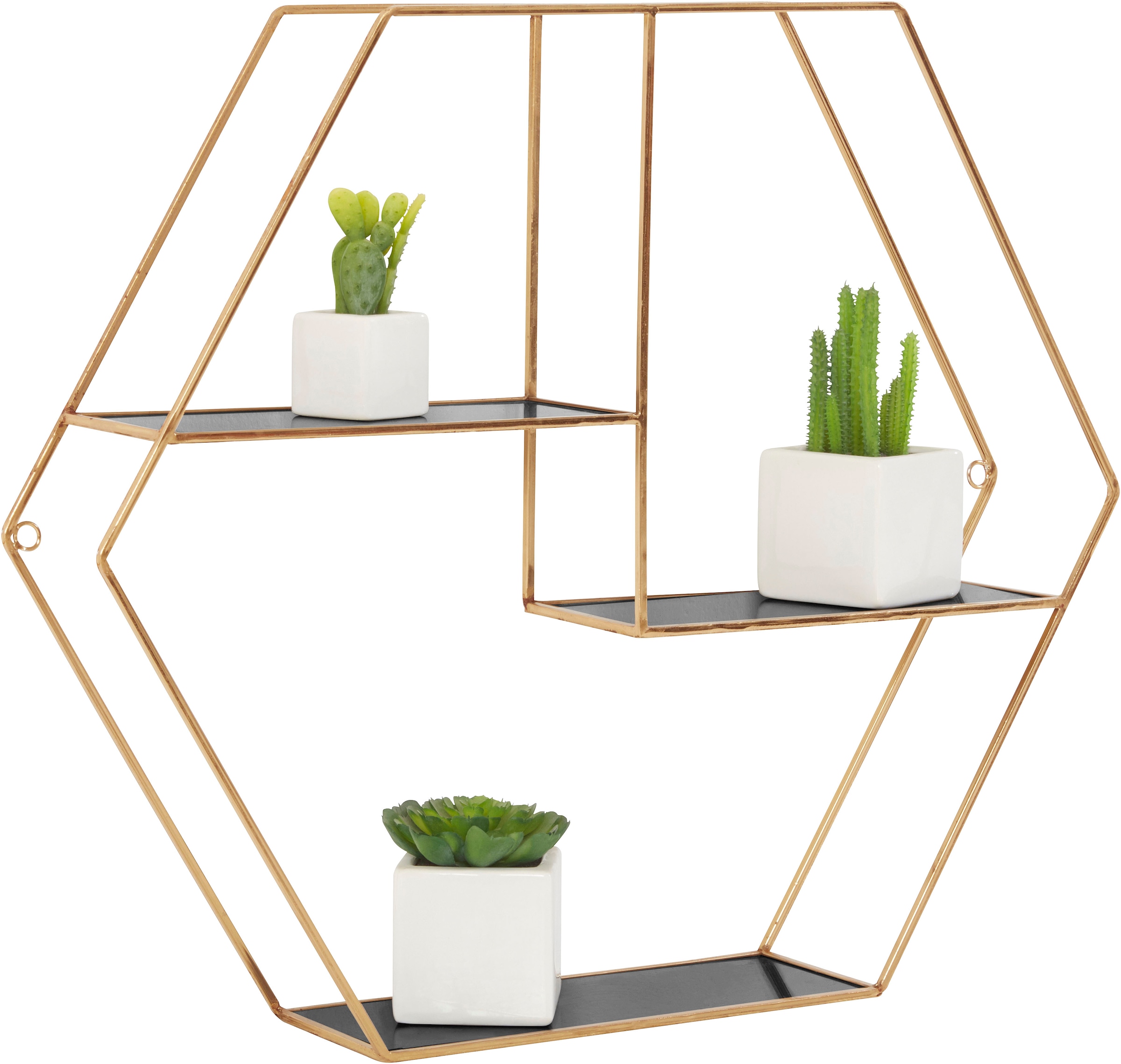 Leonique Deko-Wandregal »Hexagon«, sechseckiges Element, goldfarben, in  modernem Design online kaufen