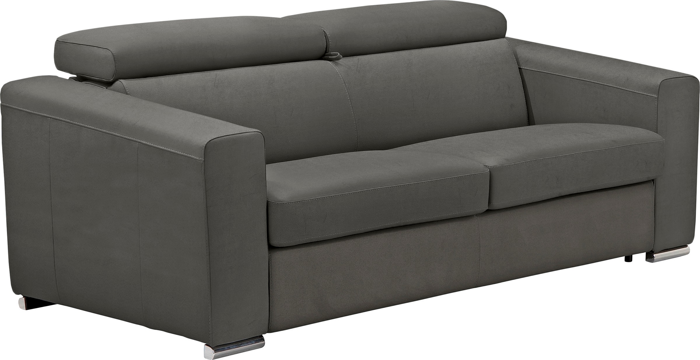 Egoitaliano Schlafsofa »Cabiria, Design und super Sitz- und Liegekomfort«, Sofa inkl. Schlaffunktion, Kopfteile verstellbar, mit Metallfüßen