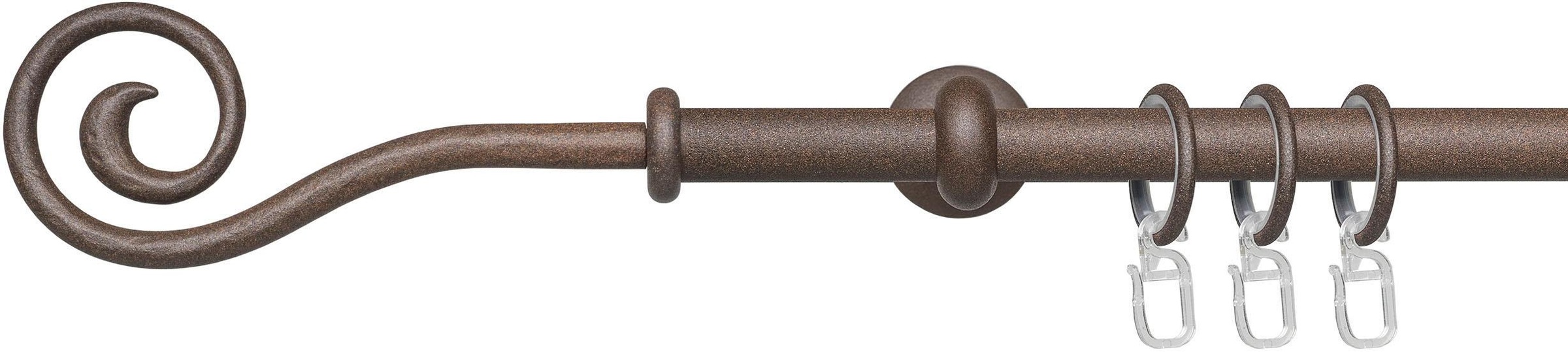 Liedeco Gardinenstange »Esp Spirale« Ø 16 mm 1 läufig-läufig Fixmaß 1-läufi günstig online kaufen