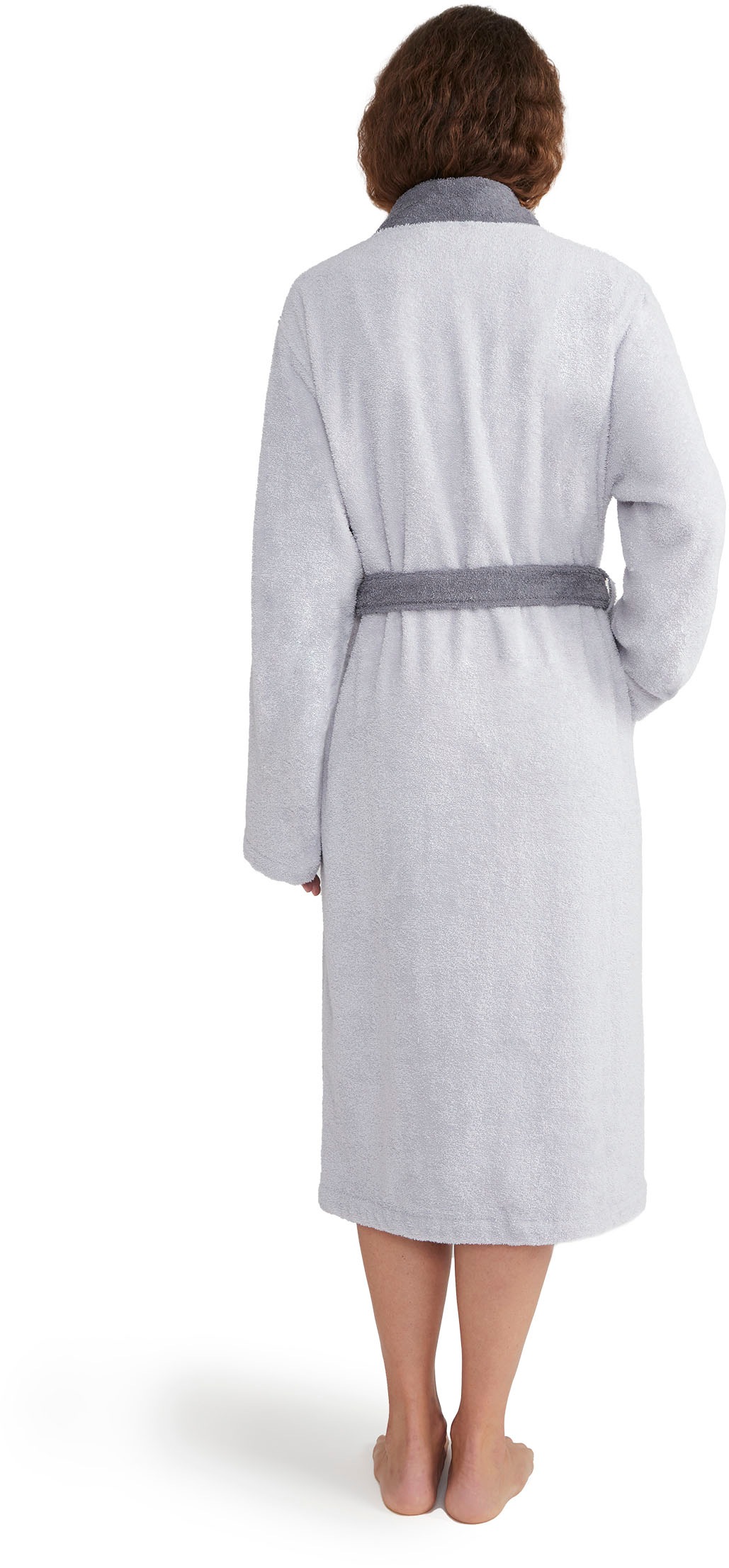 Möve Unisex-Bademantel »Superwuschel Kimono mit Blende« 1 Stk. tlg., ideal für Sauna & Spa, Hotelbademantel