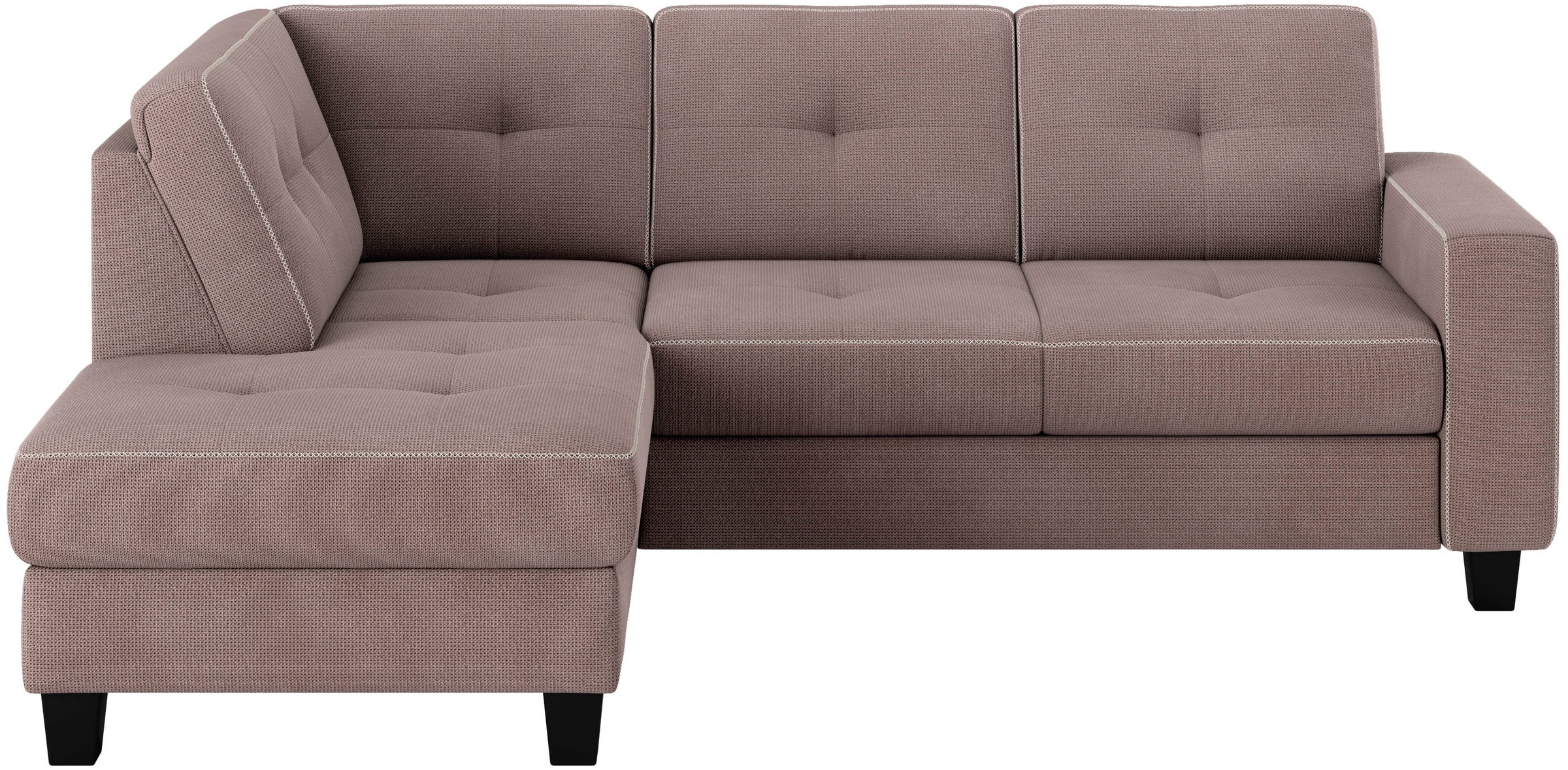 Places of Style Ecksofa »Varese«, Kreuznaht in beige günstig online kaufen