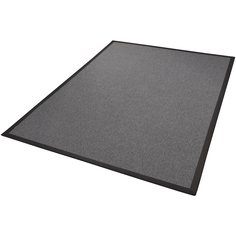 DEKOWE Teppich »Naturana Panama Spezial« rechteckig 8 mm Höhe Flachgewebe, meliert, Sisal-Optik, mit Bordüre, Wohnzimmer anthrazit