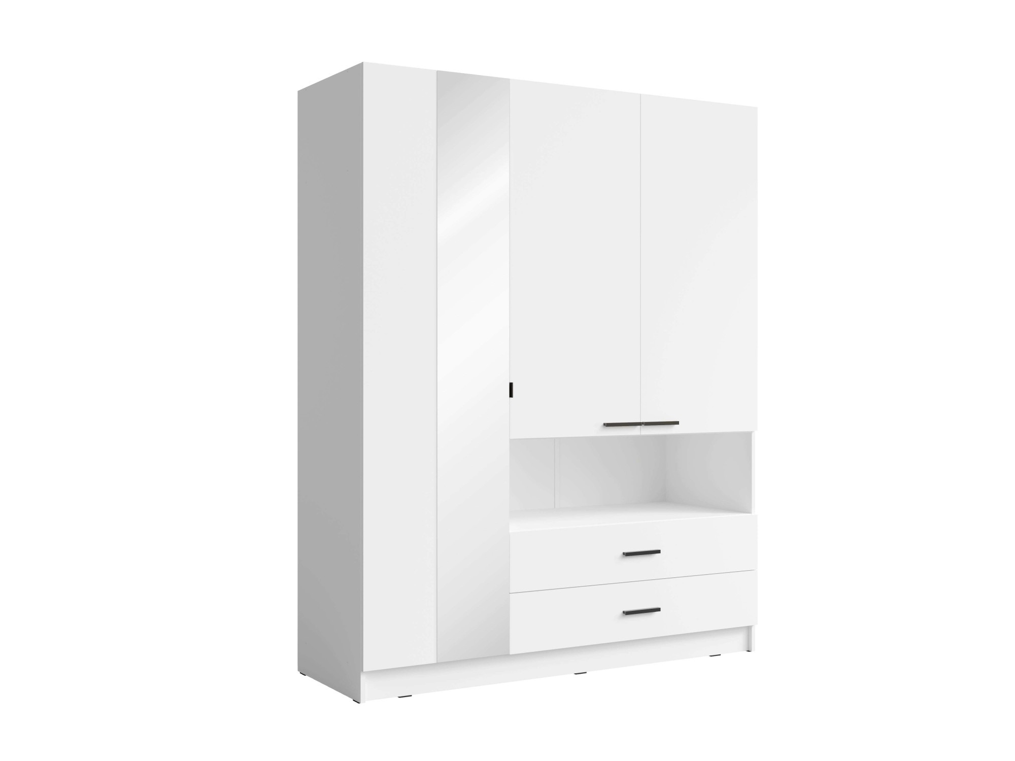 INOSIGN Kleiderschrank »LAREDO Wäscheschrank komplette Innenausstattung, Maße 158,3/200,5/55cm«, Garderobe mit offenem Fach, 3 Türen und 2 Schubladen, FSC