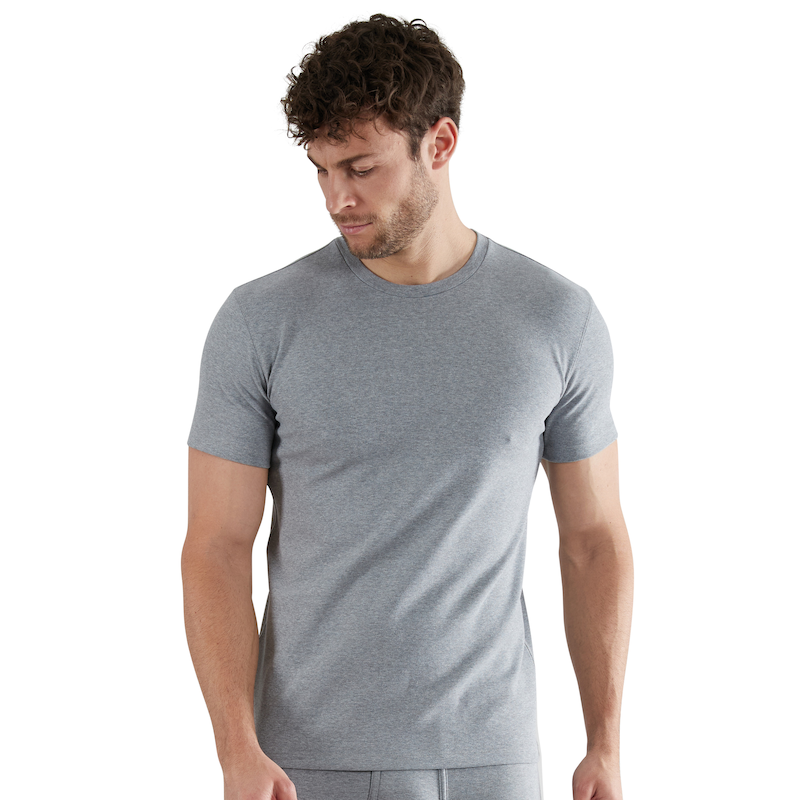 GÖTZBURG Thermounterhemd »Thermo« wärmend, Kurzarm, Rundhalsausschnitt, eng, elastisch, Baumwollmix grau-mittel-melange 7 (XL) 7 (XL) Herren...