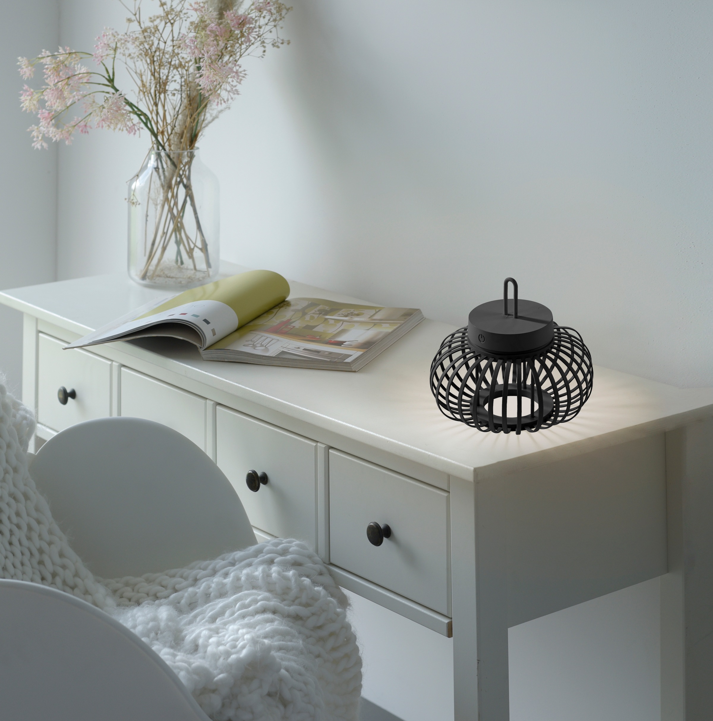 JUST LIGHT Pendelleuchte »AKUBA«, 1 flammig, Leuchtmittel LED-Modul | LED fest integriert, Akkuleuchte