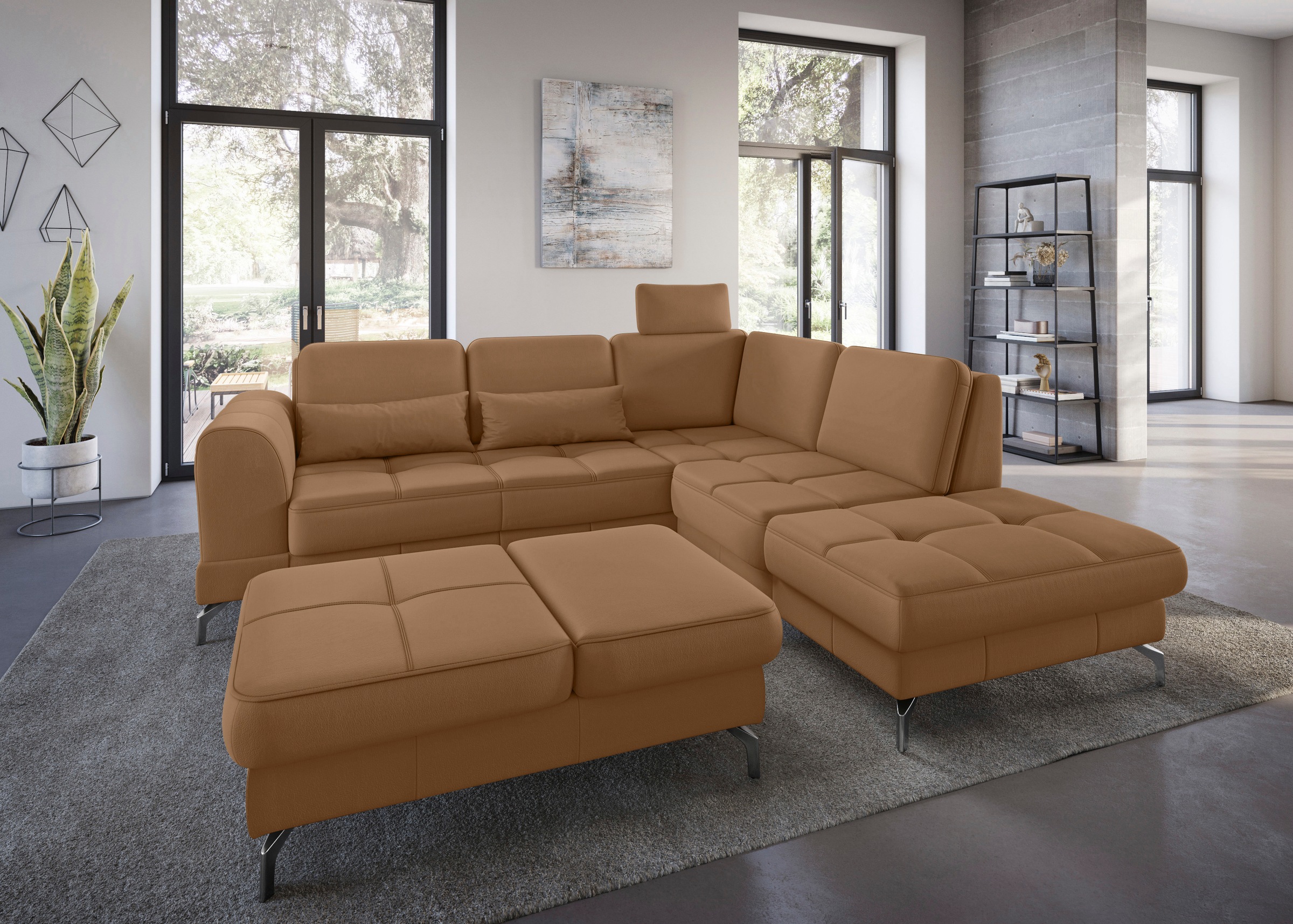 sit&more Hocker »Bendigo«, mit Klappfunktion, Bodenfreiheit 12 cm, wahlweise in 2 Fußfarben