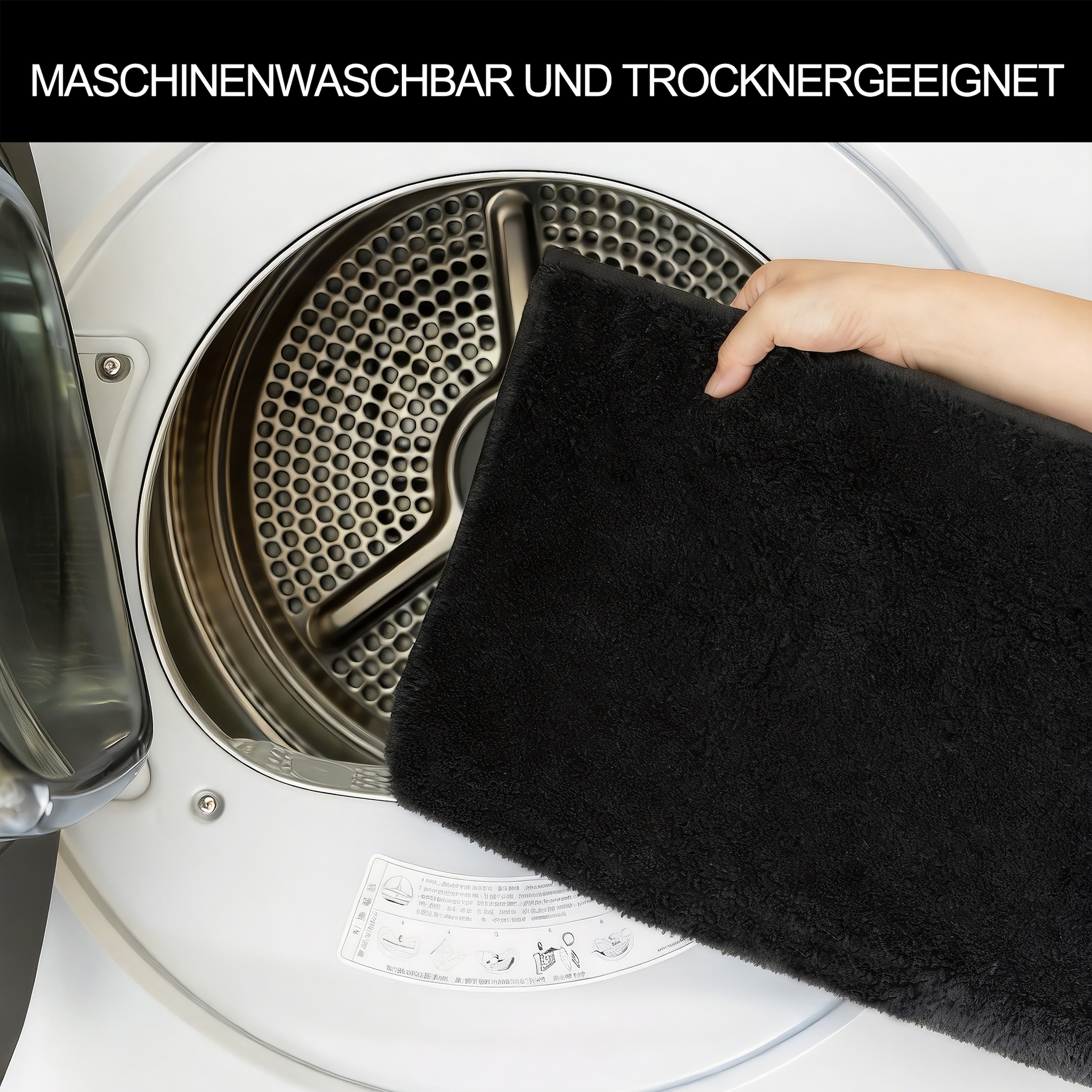 OTTO home Badematte »Cali, Badvorleger, Badezimmer Teppich, Duschvorleger« Höhe 10 mm rutschhemmend beschichtet fußbodenheizungsgeeignet | schnell trocknend weich, Uni Farben, auch als Teppich erhältlich