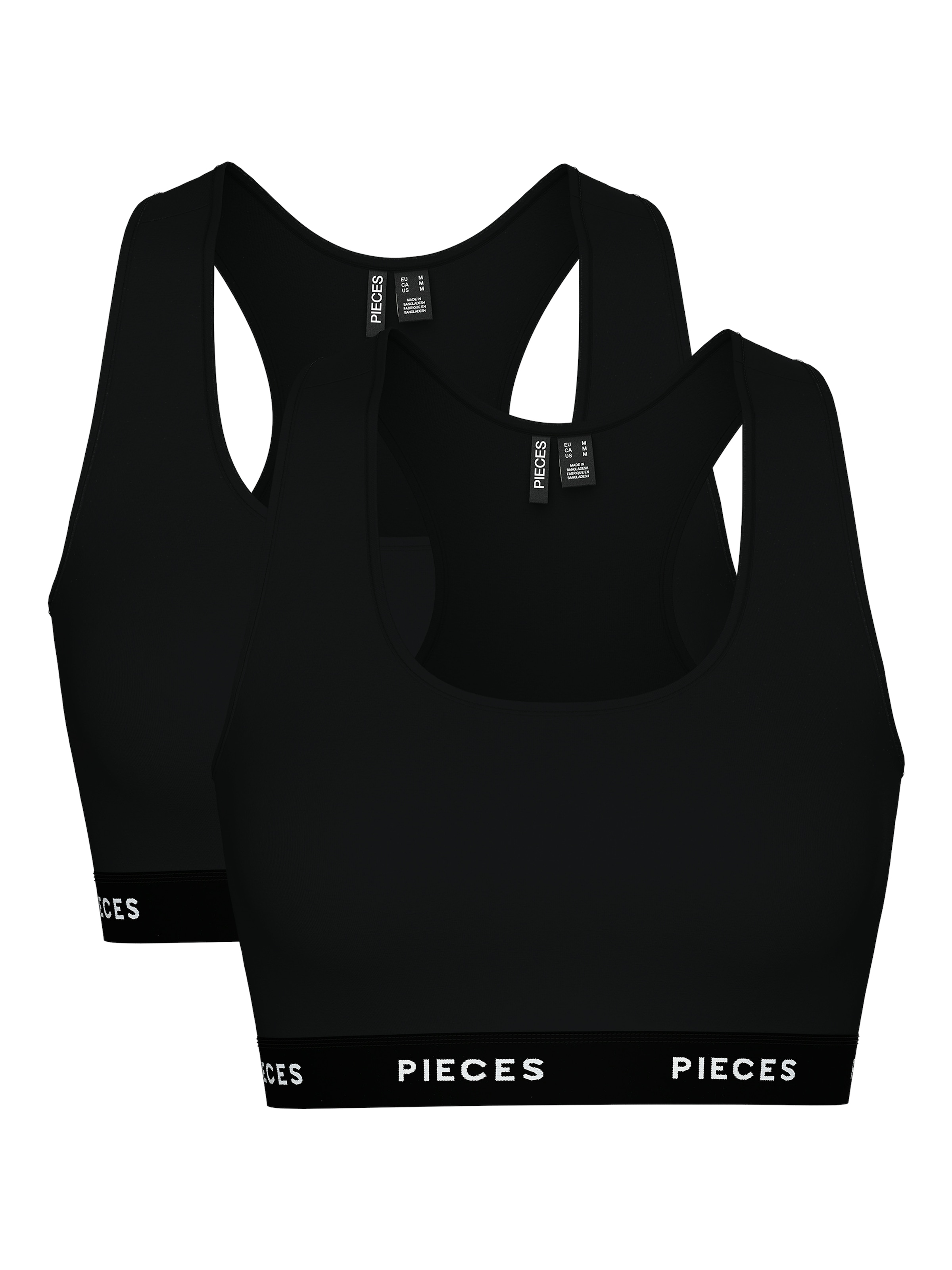 pieces Bustier »PCLOGO LADY TOP 2 PACK NOOS BC« Packung, 2 Stk.