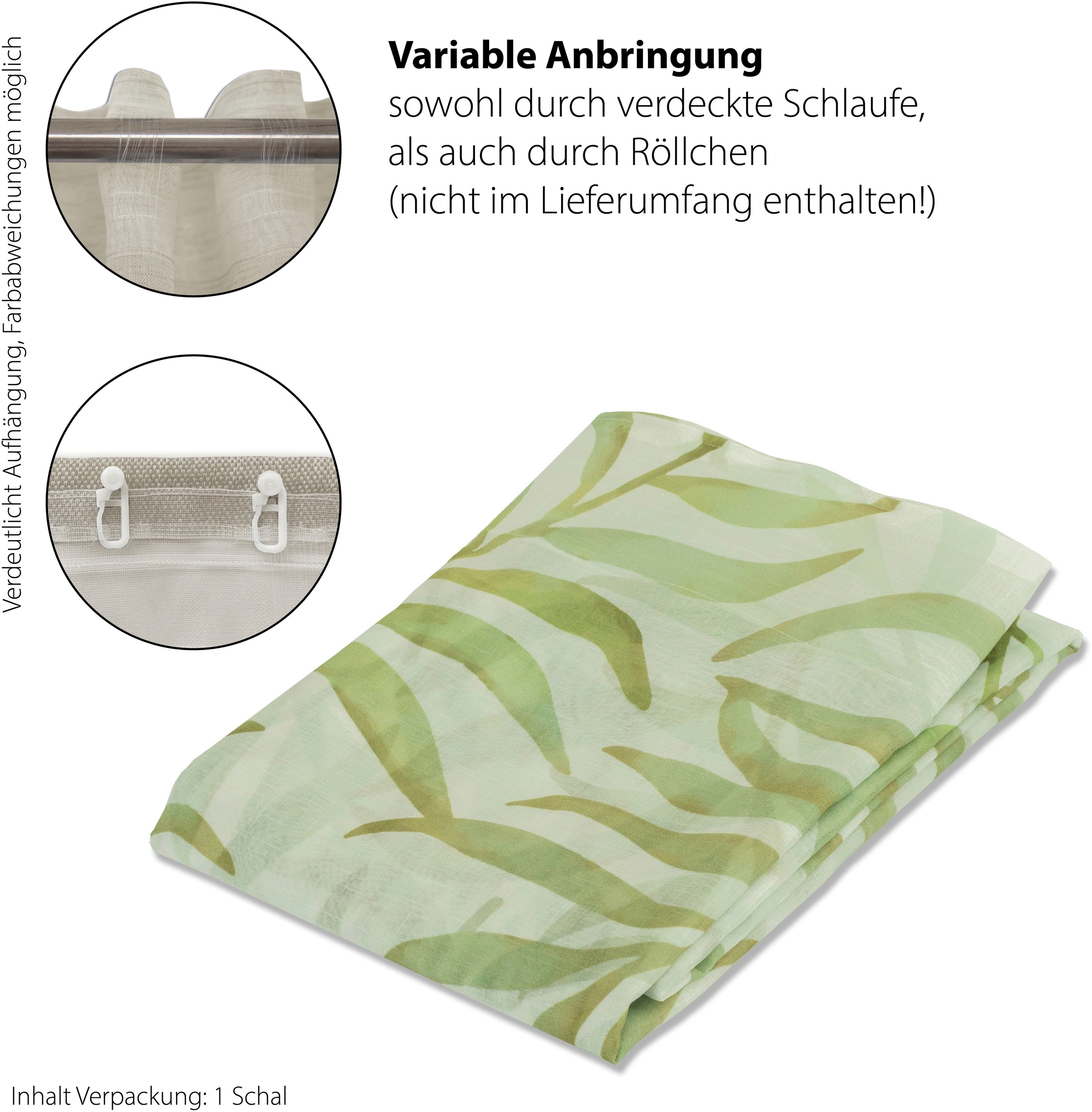 HOMING Gardine »Soma«, (1 St.), floral, Blumen, transparent, Wohnzimmer, Schlafzimmer