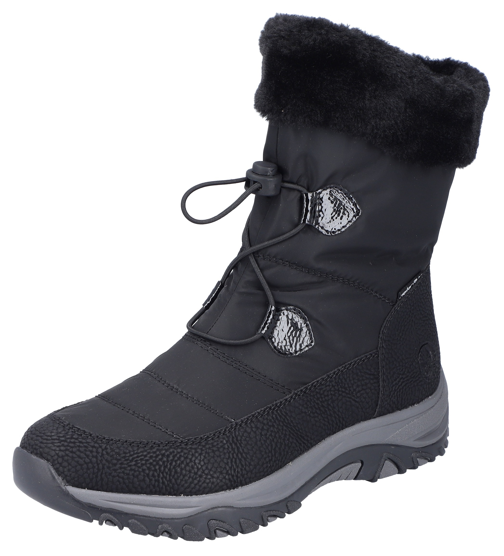 Rieker Winterboots, mit Fellimitat-Besatz am Schaftrand